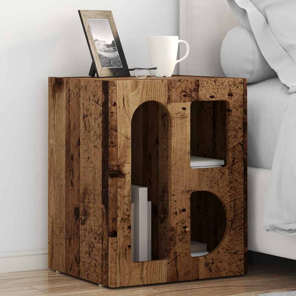 Nachttisch ELST Altholz 40 x 35 x 50 cm Holzwerkstoff