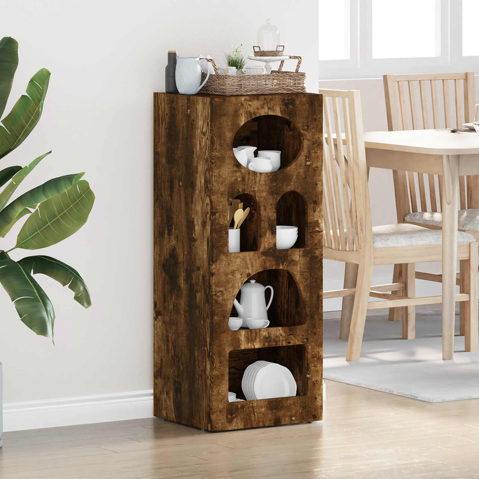 Sideboard ELST Geräucherte Eiche 40 x 35 x 100,5 cm