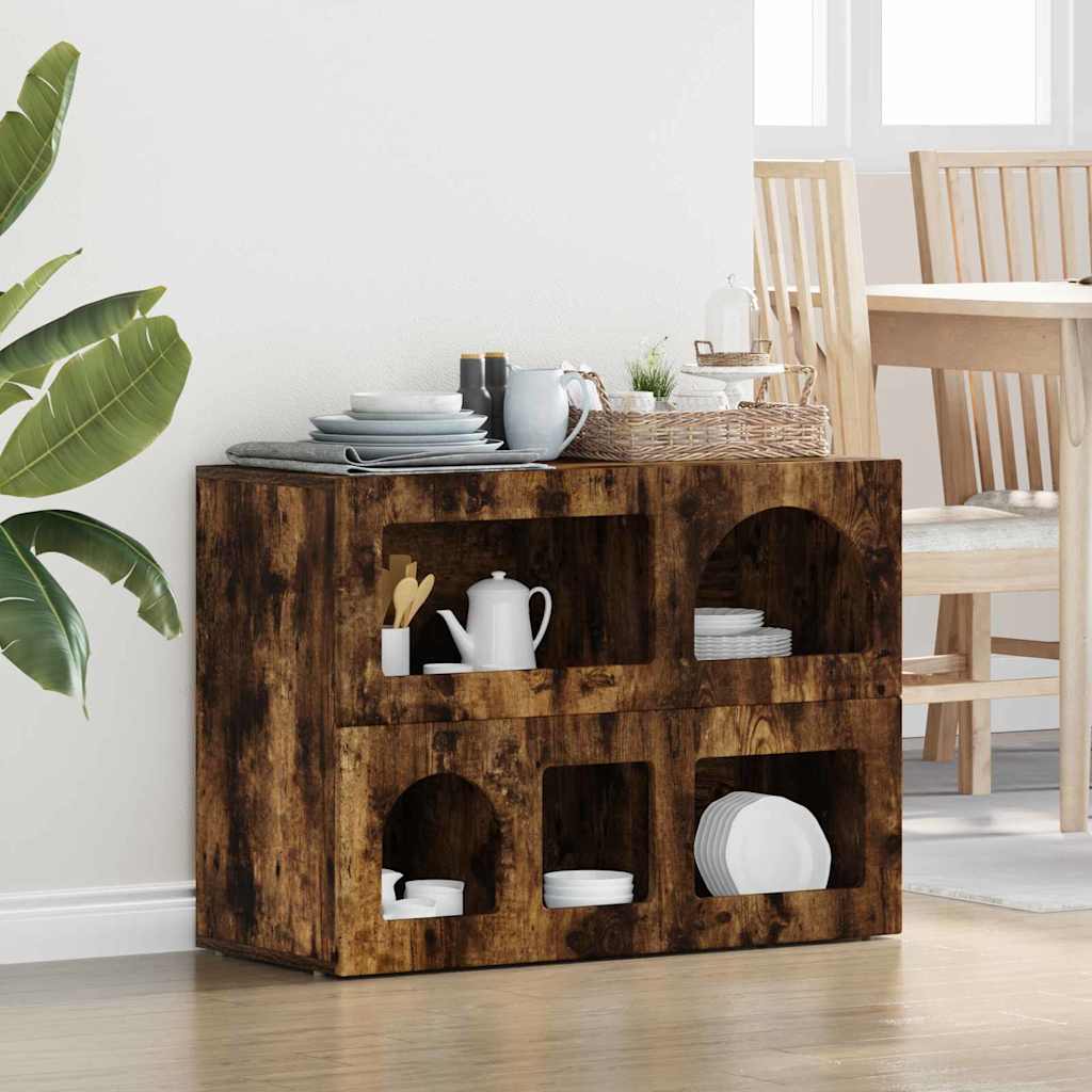 Sideboard ELST Geräucherte Eiche 80,5 x 35 x 59 cm