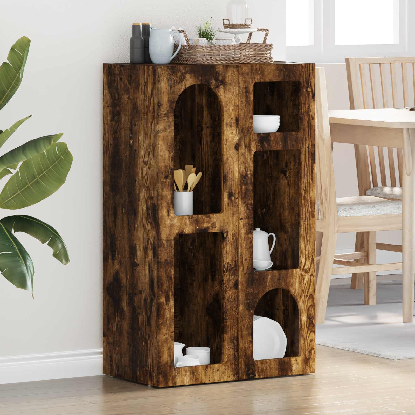 Sideboard ELST Geräucherte Eiche 59 x 35 x 100,5 cm
