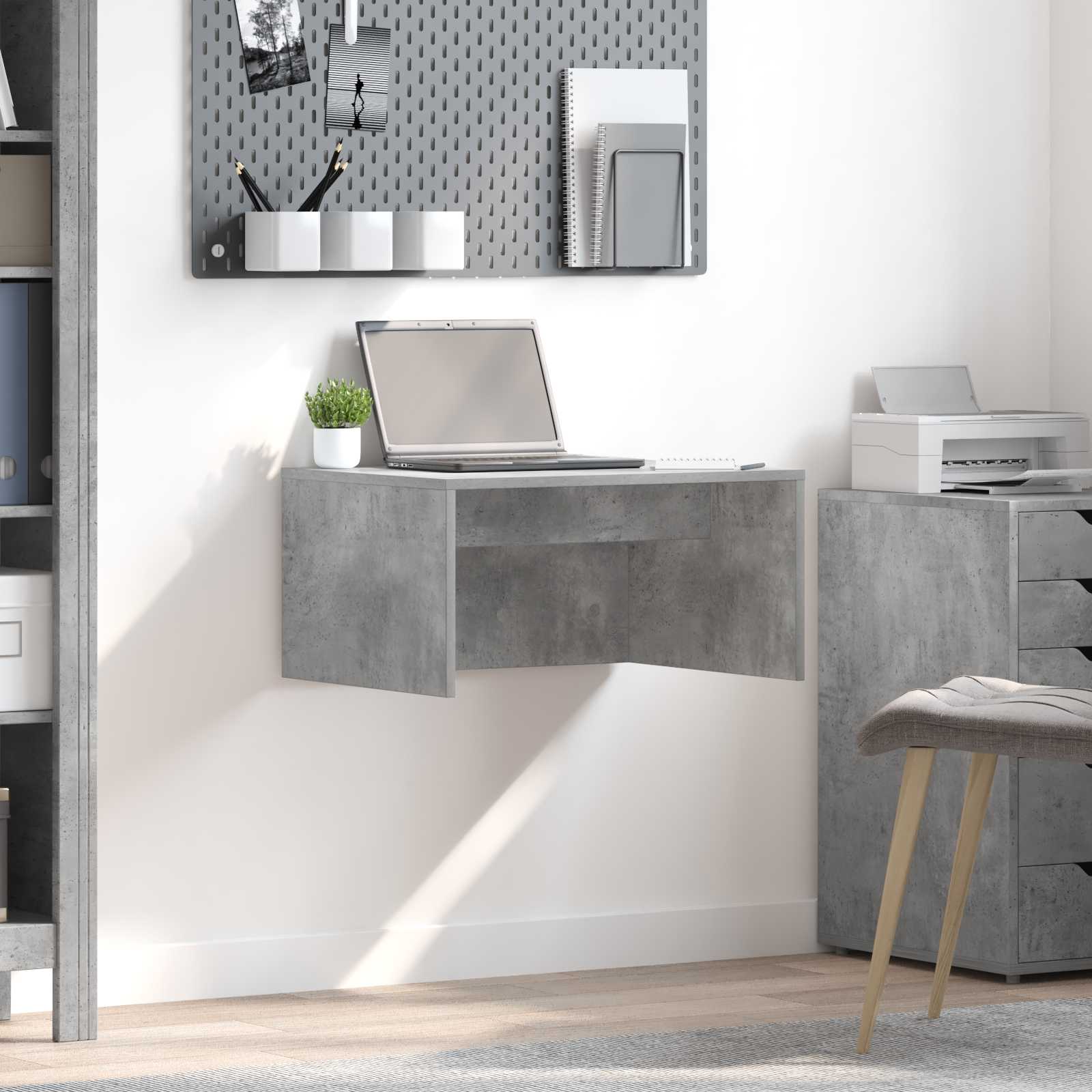 Wandtisch Beton Grau Holzwerkstoff 60 x 45 x 30 cm