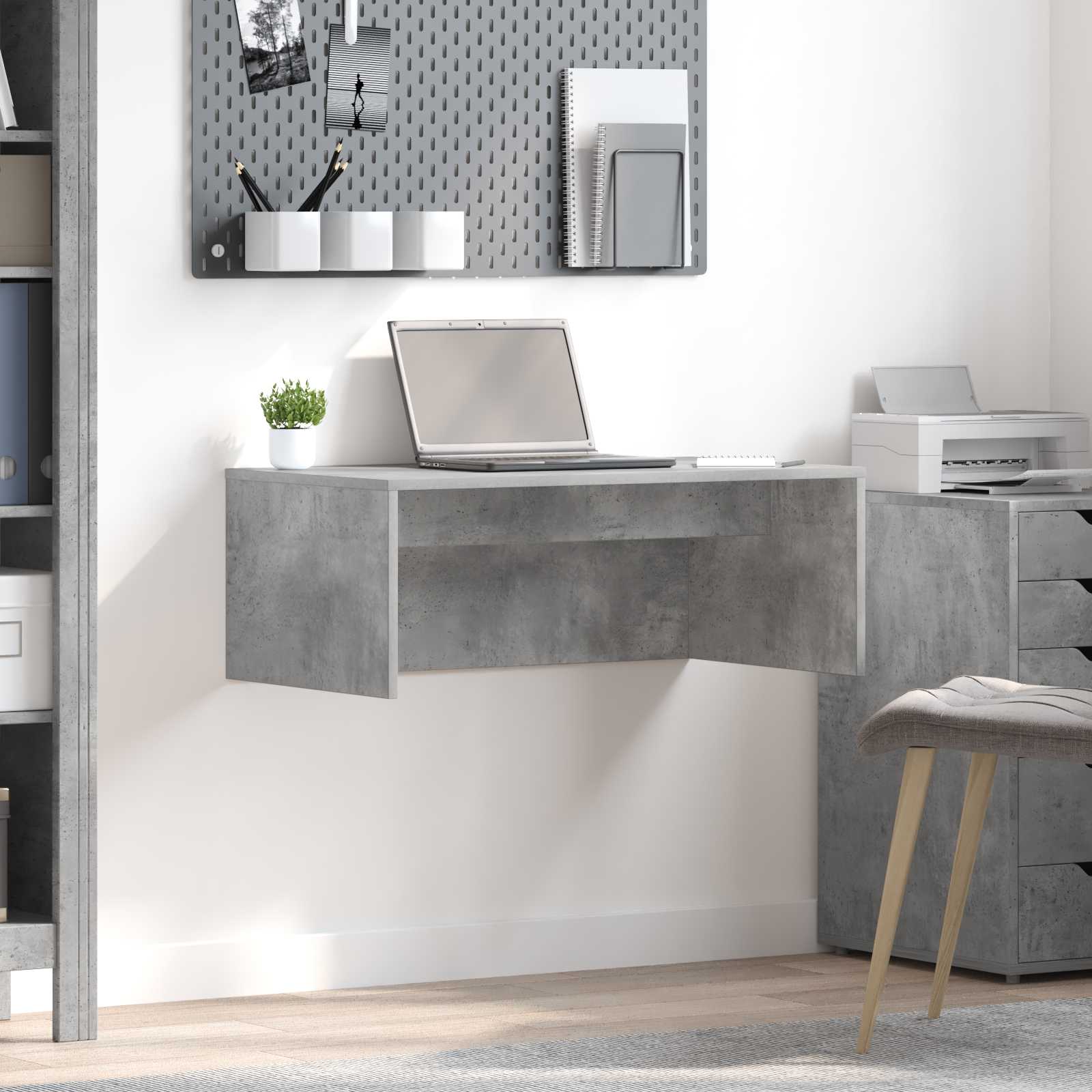 Wandtisch Beton Grau Holzwerkstoff 80 x 45 x 30 cm