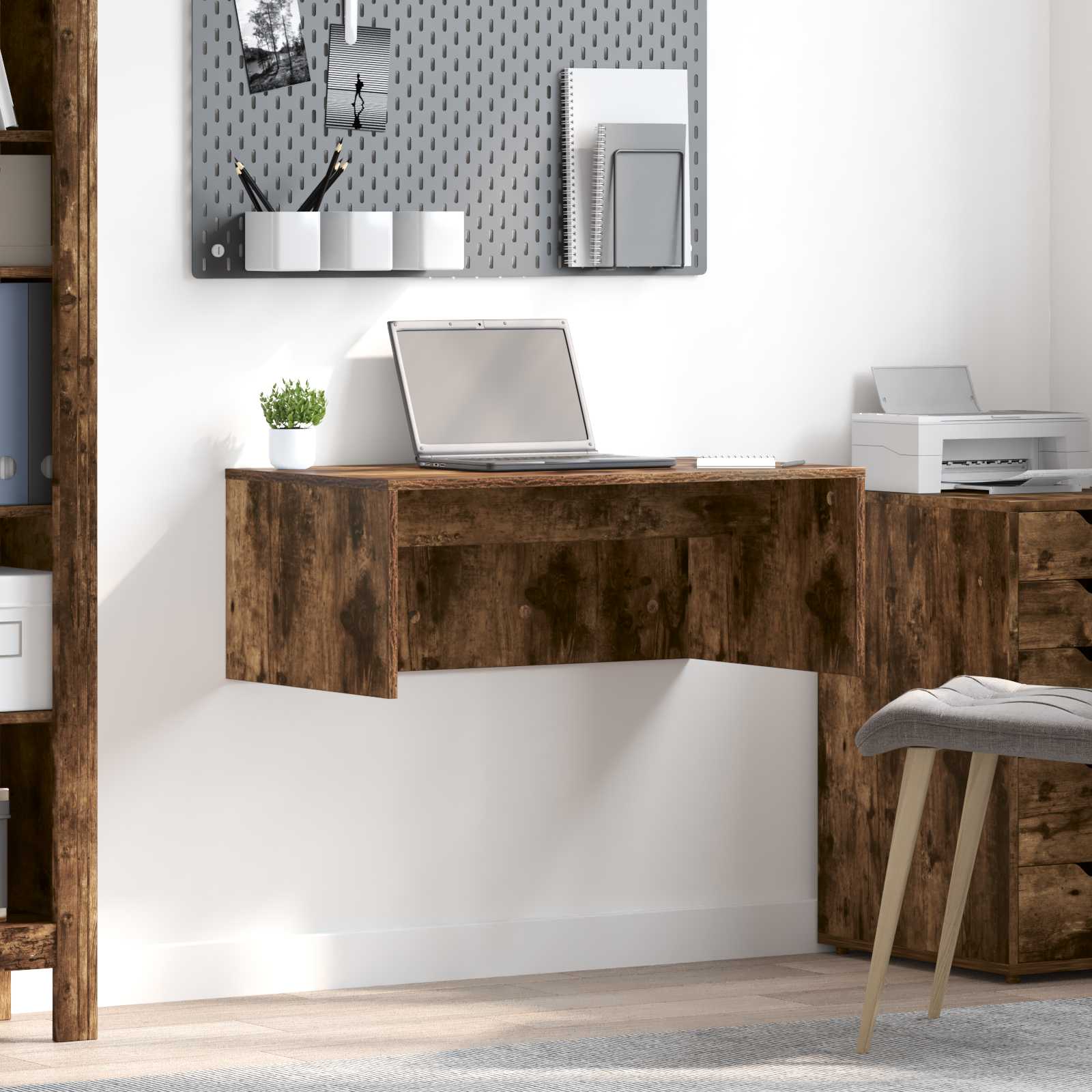 Wandtisch Geräucherte Eiche Holzwerkstoff 80 x 45 x 30 cm