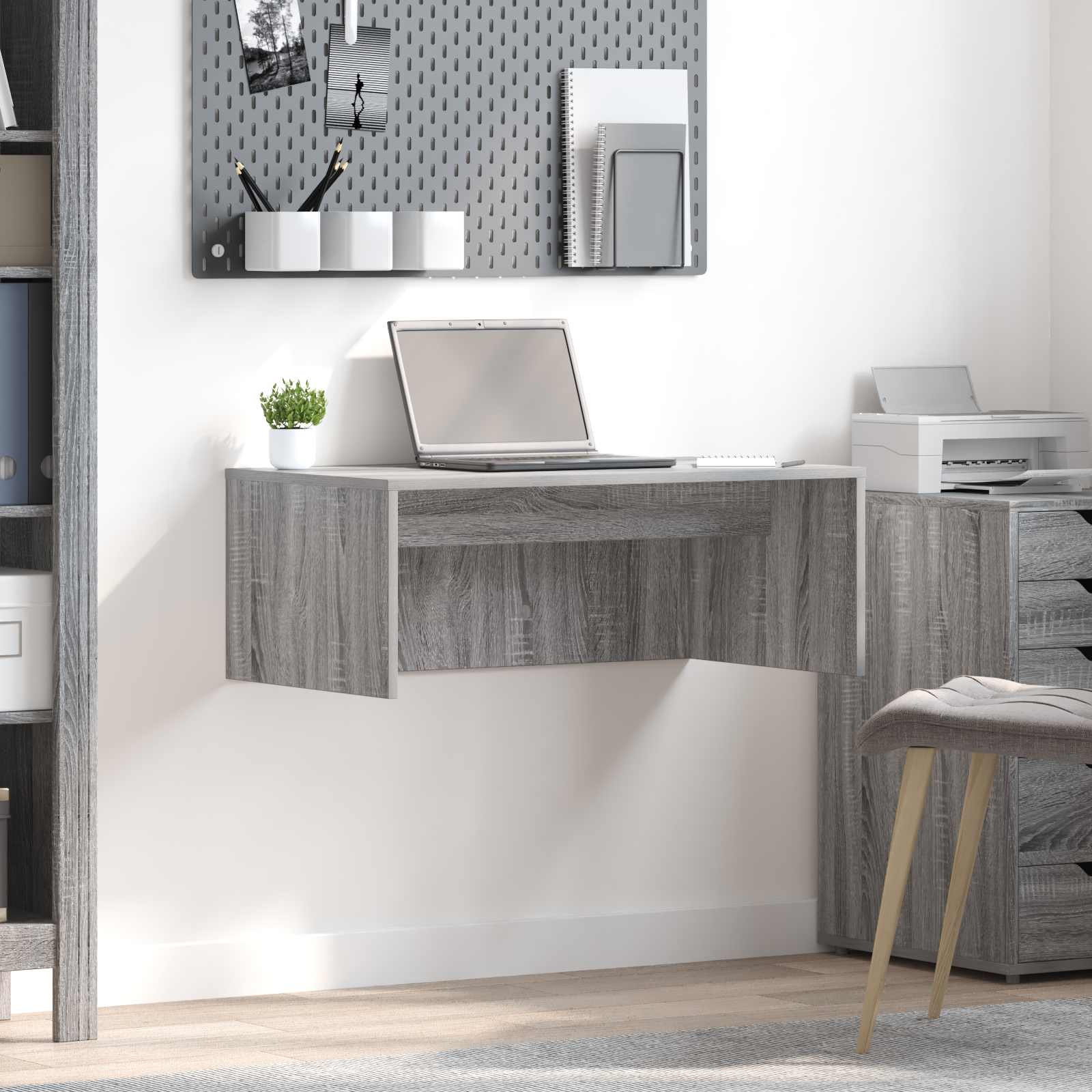 Wandtisch Graues Sonoma Holzwerkstoff 80 x 45 x 30 cm