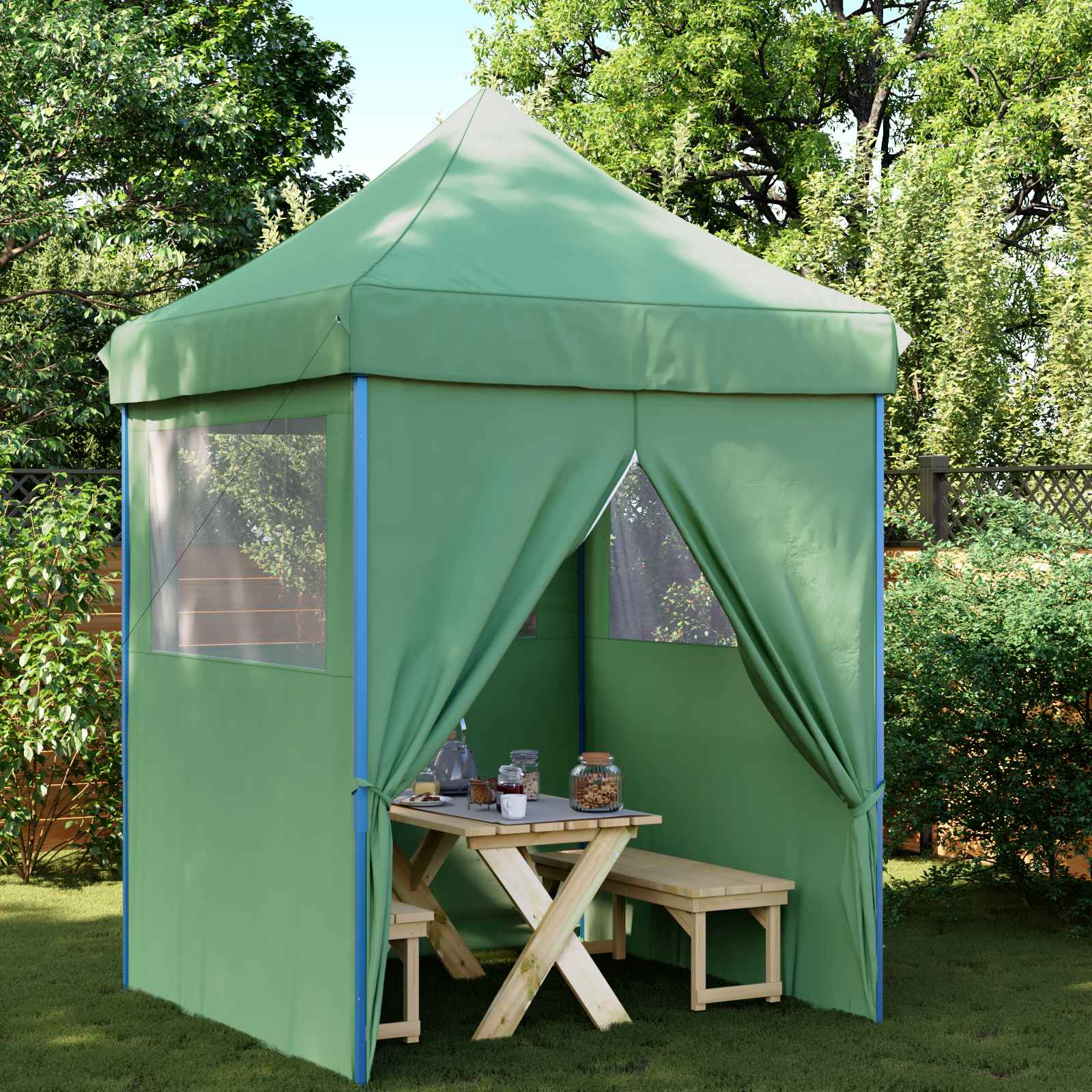 Partyzelt 200 x 200 x 306 cm Grün Oxford-Stoff