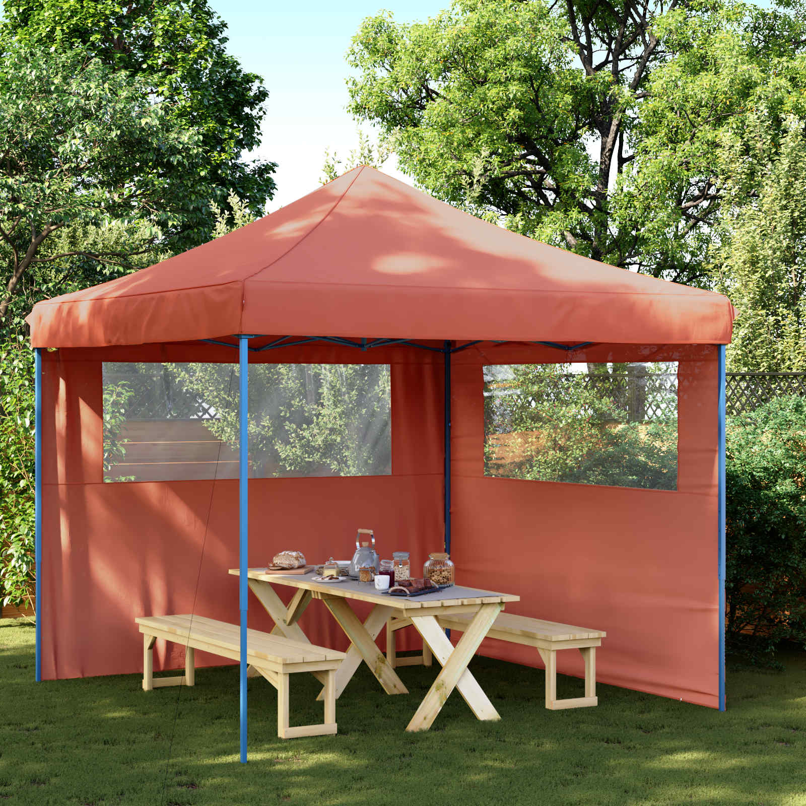 Party-Zelt 292 x 292 x 315 cm Terrakotta Oxford-Stoff