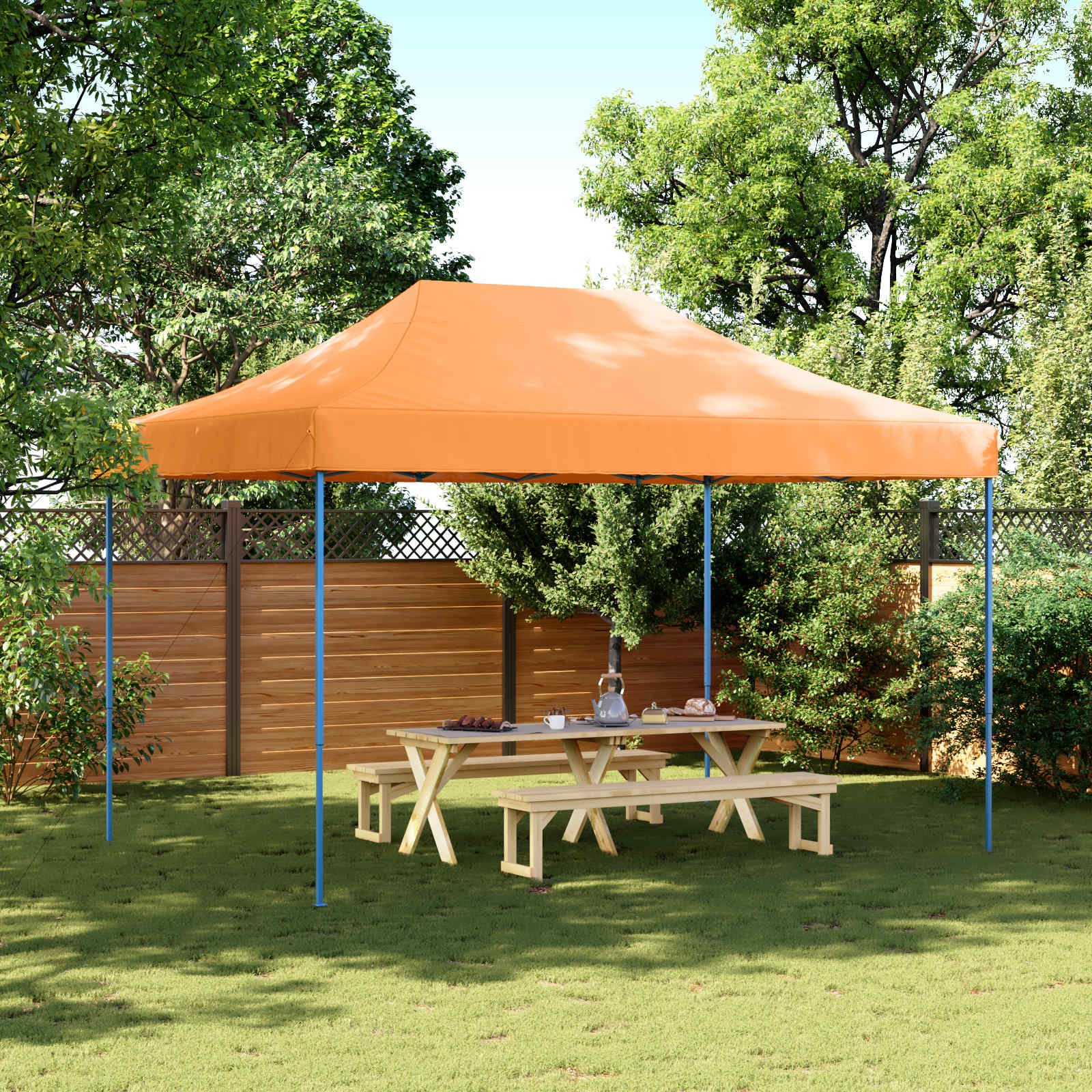 Party-Zelt 279 x 410 x 315 cm Orange Oxford-Stoff