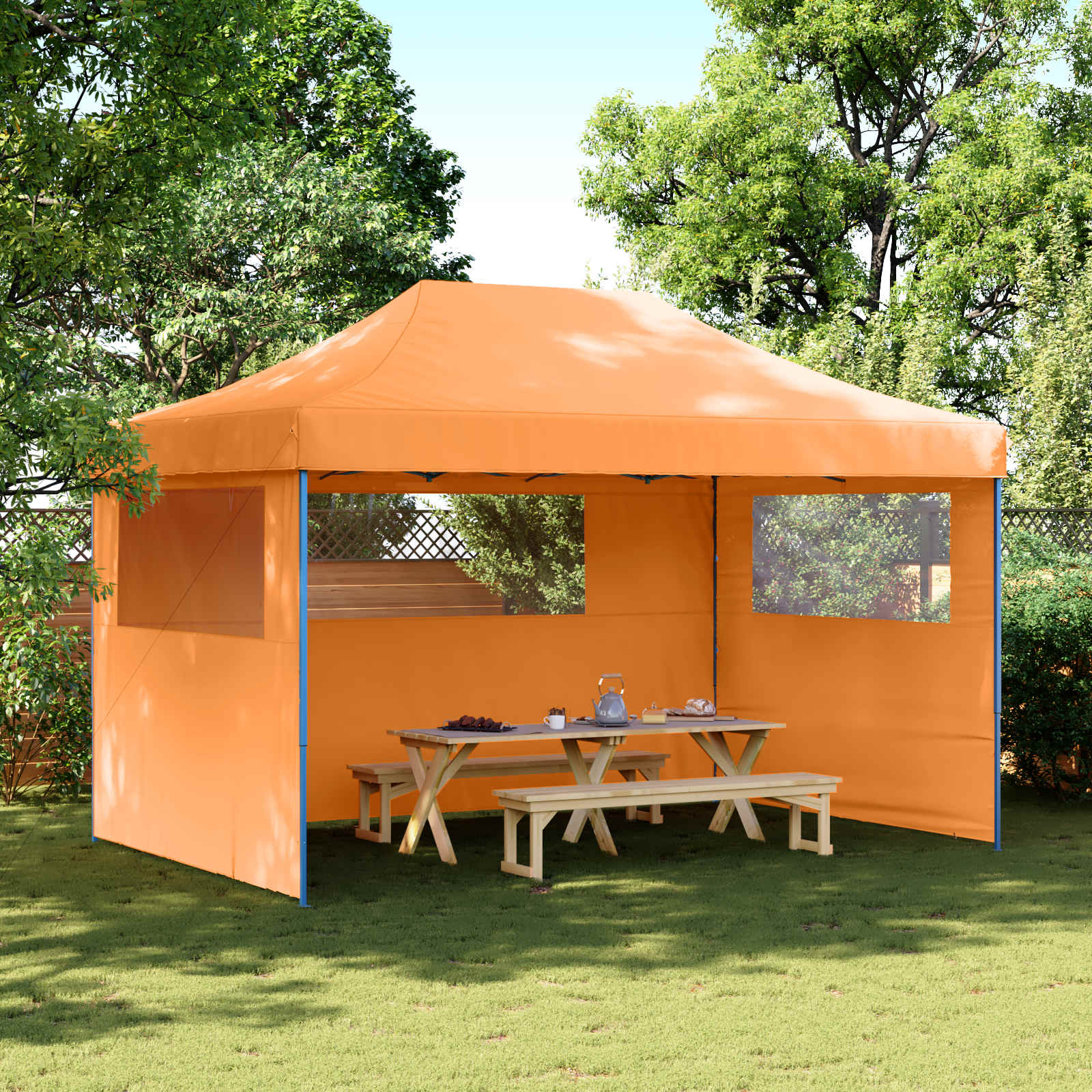 Partyzelt 292 x 440 x 315 cm Orange Oxford-Stoff