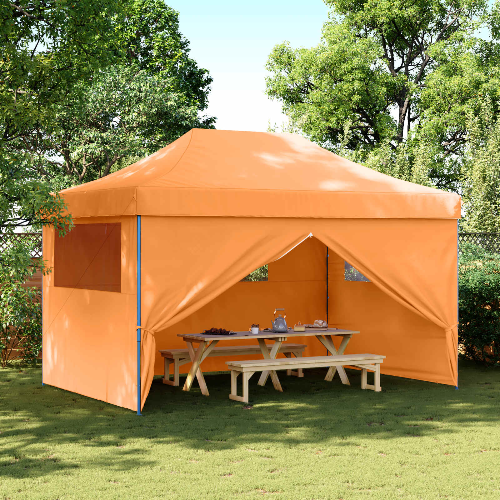 Partyzelt 292 x 440 x 315 cm Orange Oxford-Stoff