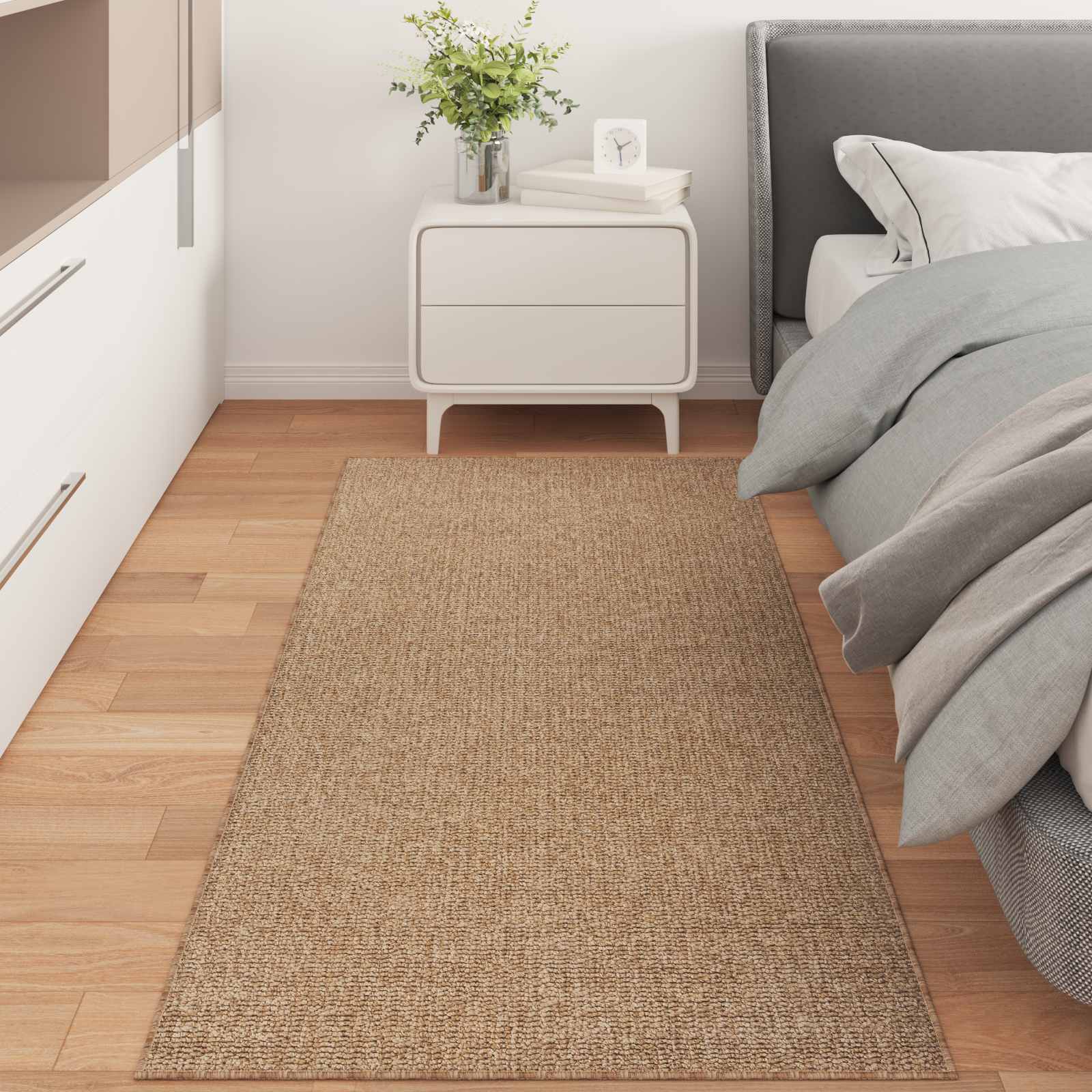 Innen- und Außenteppich AGIRA Natur 200 x 80 cm Polyester