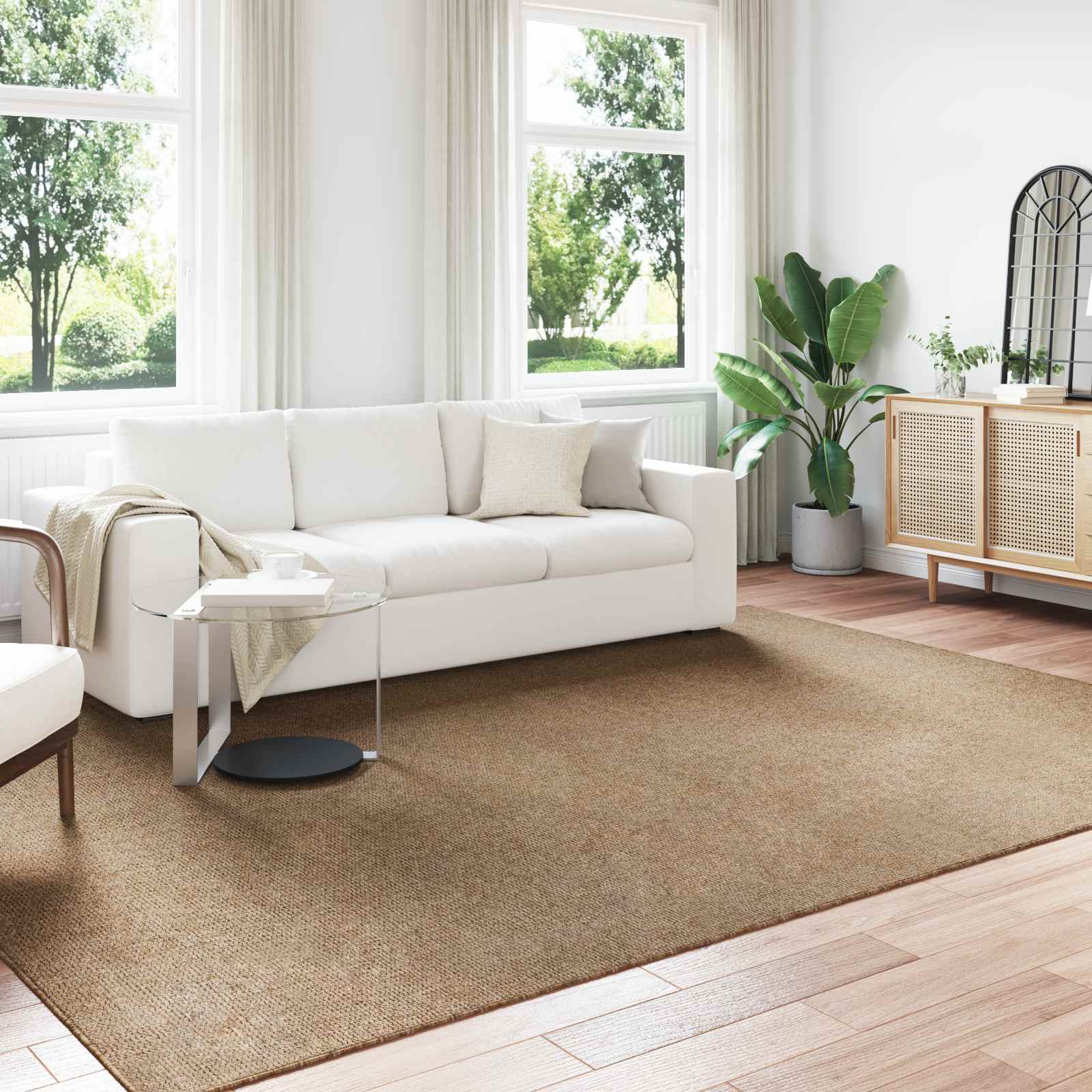 Innen- und Außenteppich AGIRA Natur 280 x 200 cm Polyester