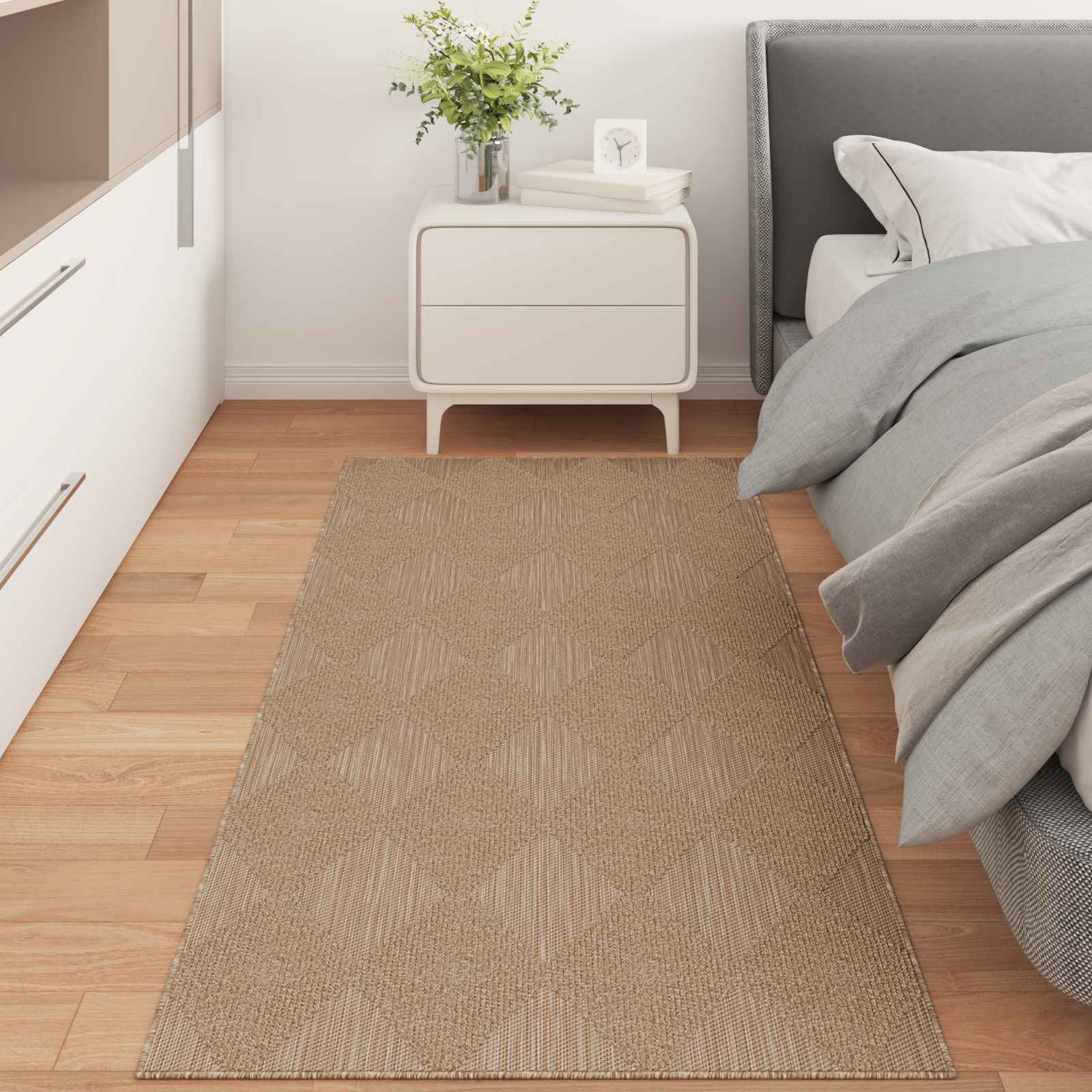 Innen- und Außenteppich AGIRA Natur 150 x 80 cm Polyester