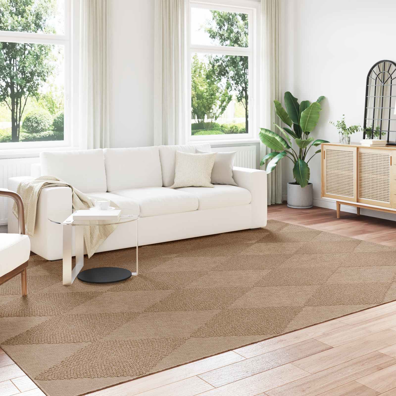 Innen- und Außenteppich AGIRA Natur 340 x 240 cm Polyester