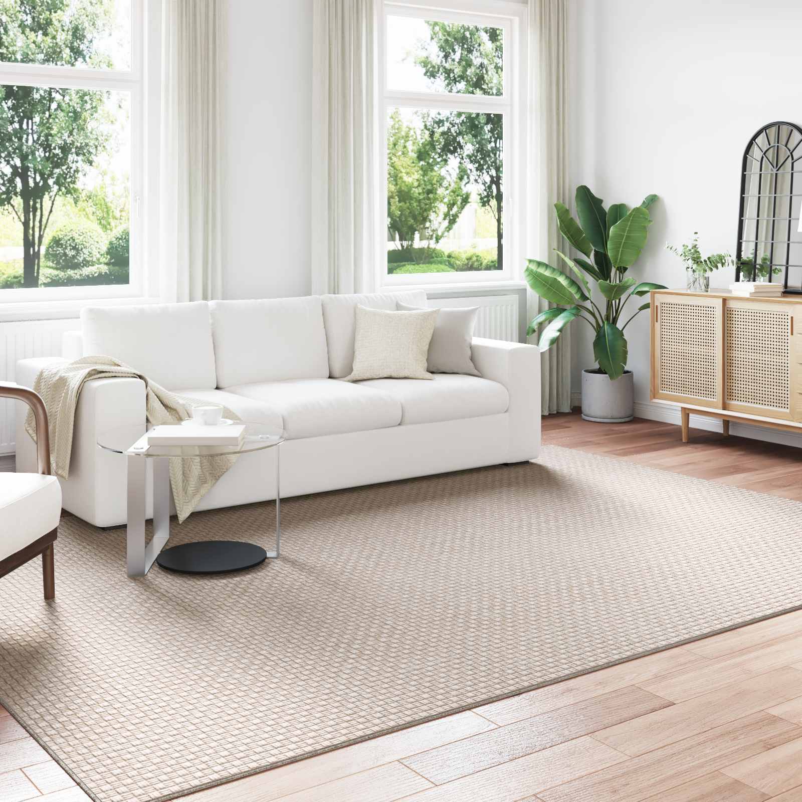 Bereichsteppiche Rechtwinklig FARO Creme 280 x 200 cm Polyester