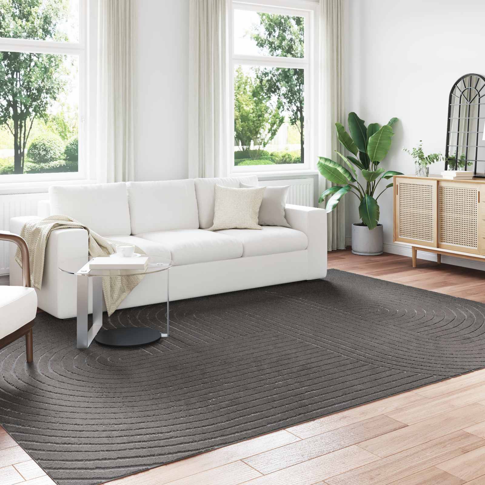 Innen- und Außenteppich PALMERAS Anthrazit 340 x 240 cm