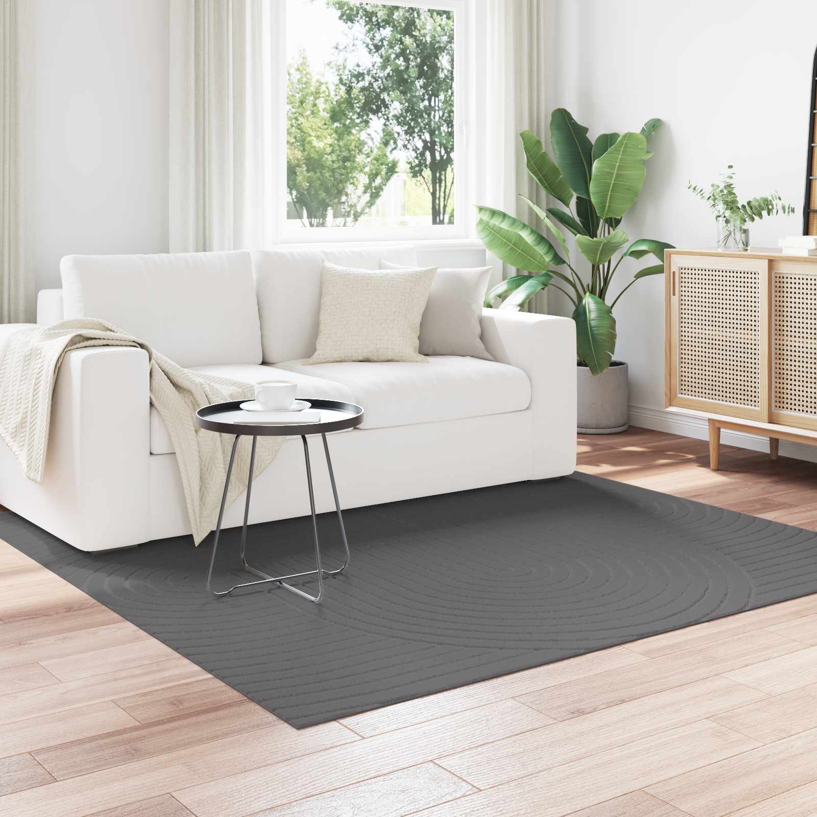 Innen- und Außenteppich PALMERAS Anthrazit 200 x 200 cm