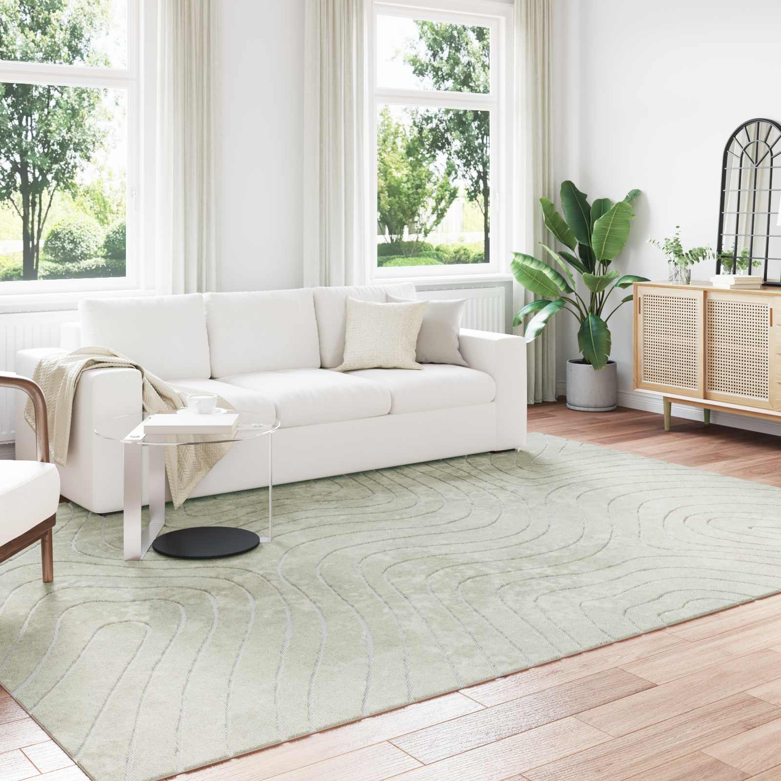Innen- und Außenteppich PALMERAS Grün 200 x 280 cm Polyester