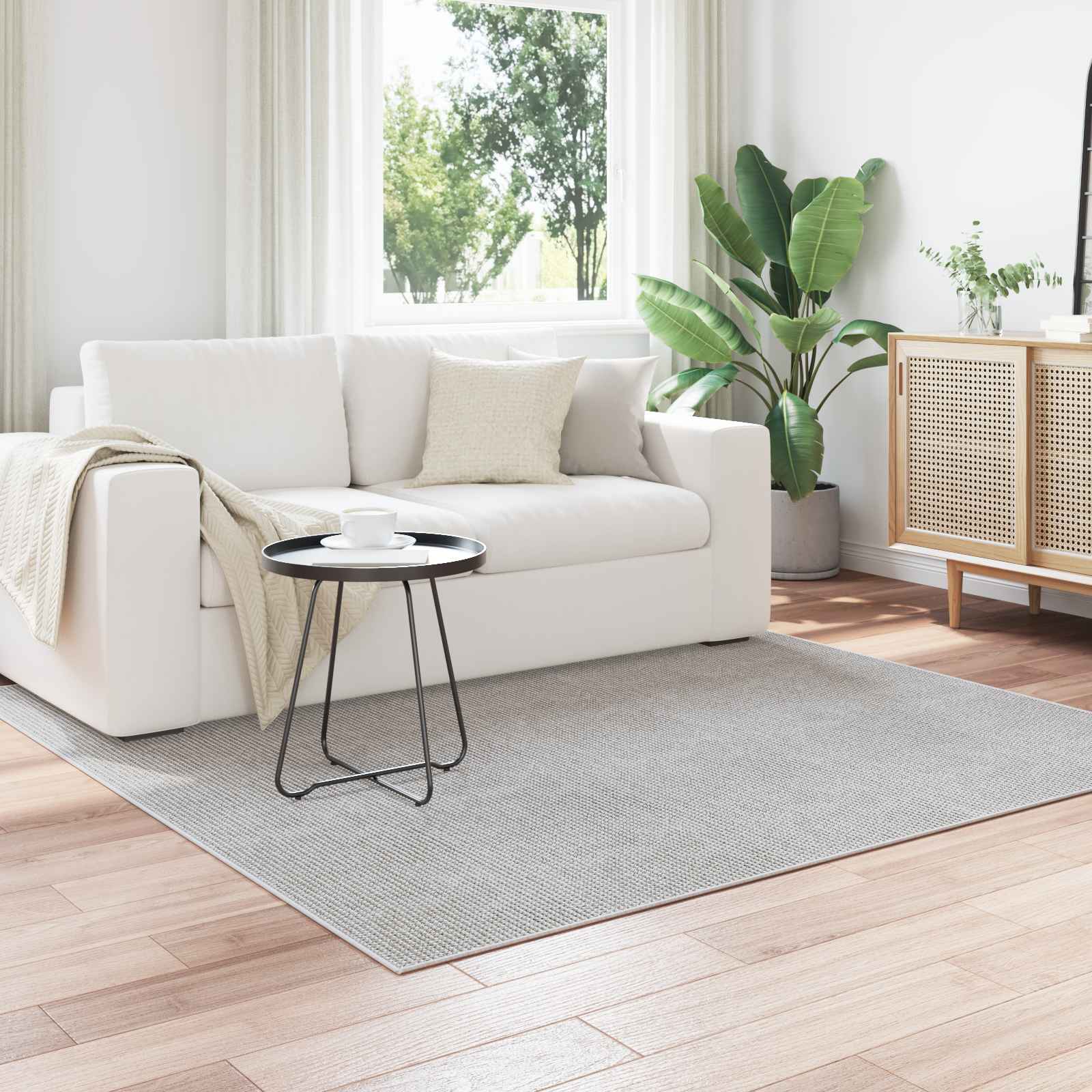 Innenteppich LUGO Creme 200 x 200 cm Polyester