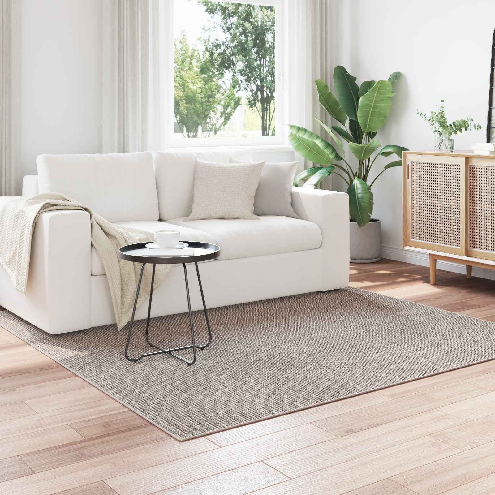 Innenteppich LUGO Taupe 200 x 200 cm Polyester