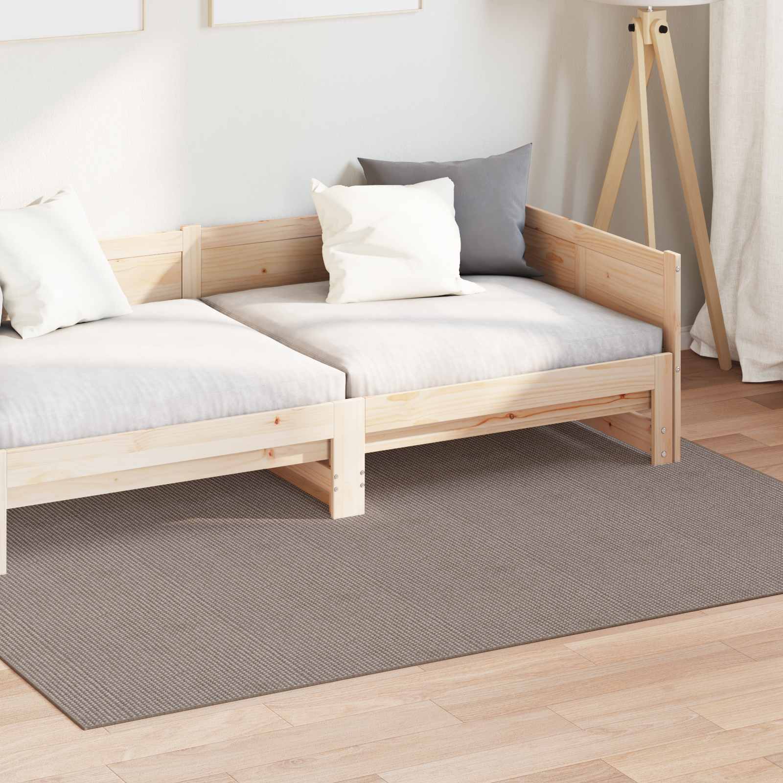 Innenteppich LUGO Creme und Taupe 120 x 170 cm Polyester
