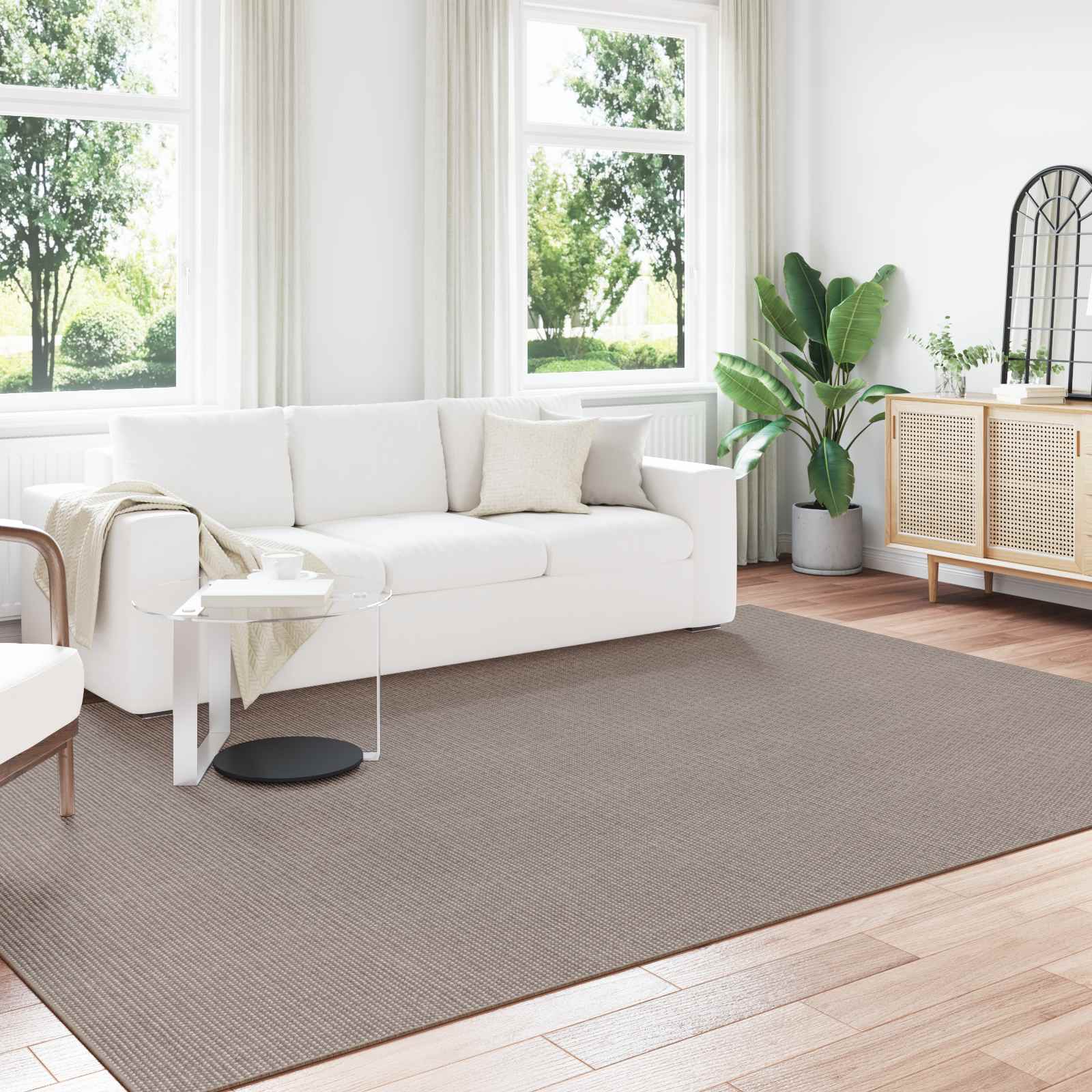 Innenteppich LUGO Creme und Taupe 340 x 240 cm Polyester