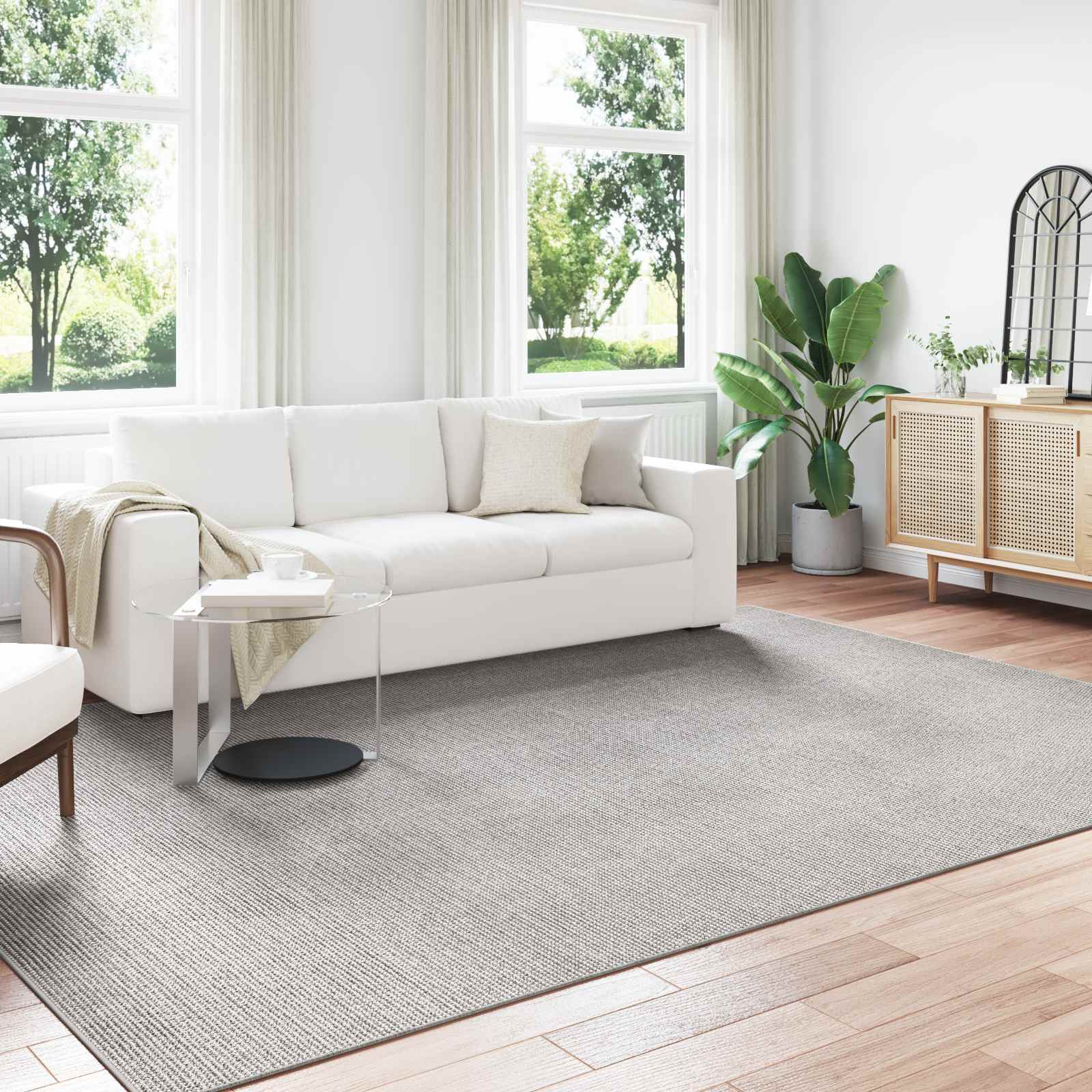Innenteppich LUGO Creme und Grau 240 x 340 cm Polyester