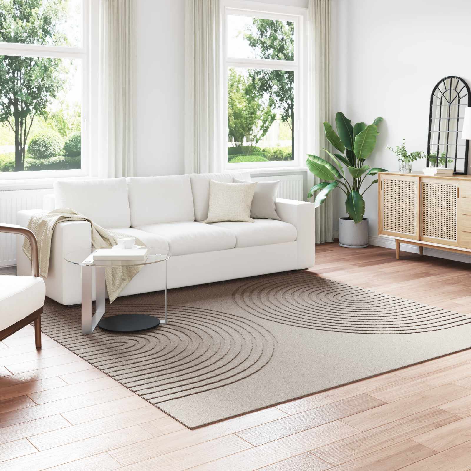 Innenteppich GALATI Beige 240 x 240 cm Polyester