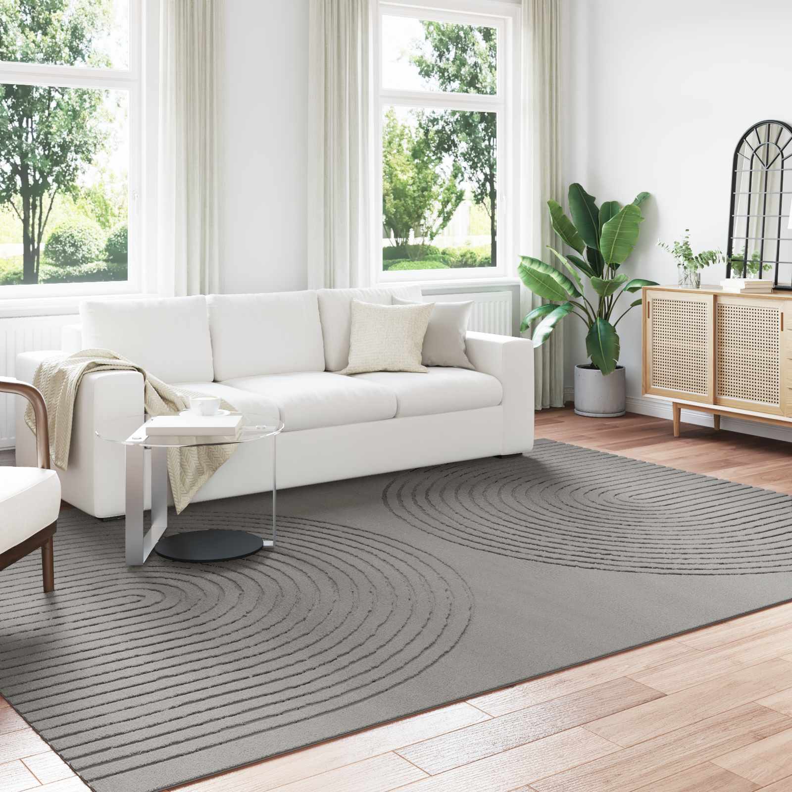 Innenteppich GALATI Grau 280 x 200 cm Polyester