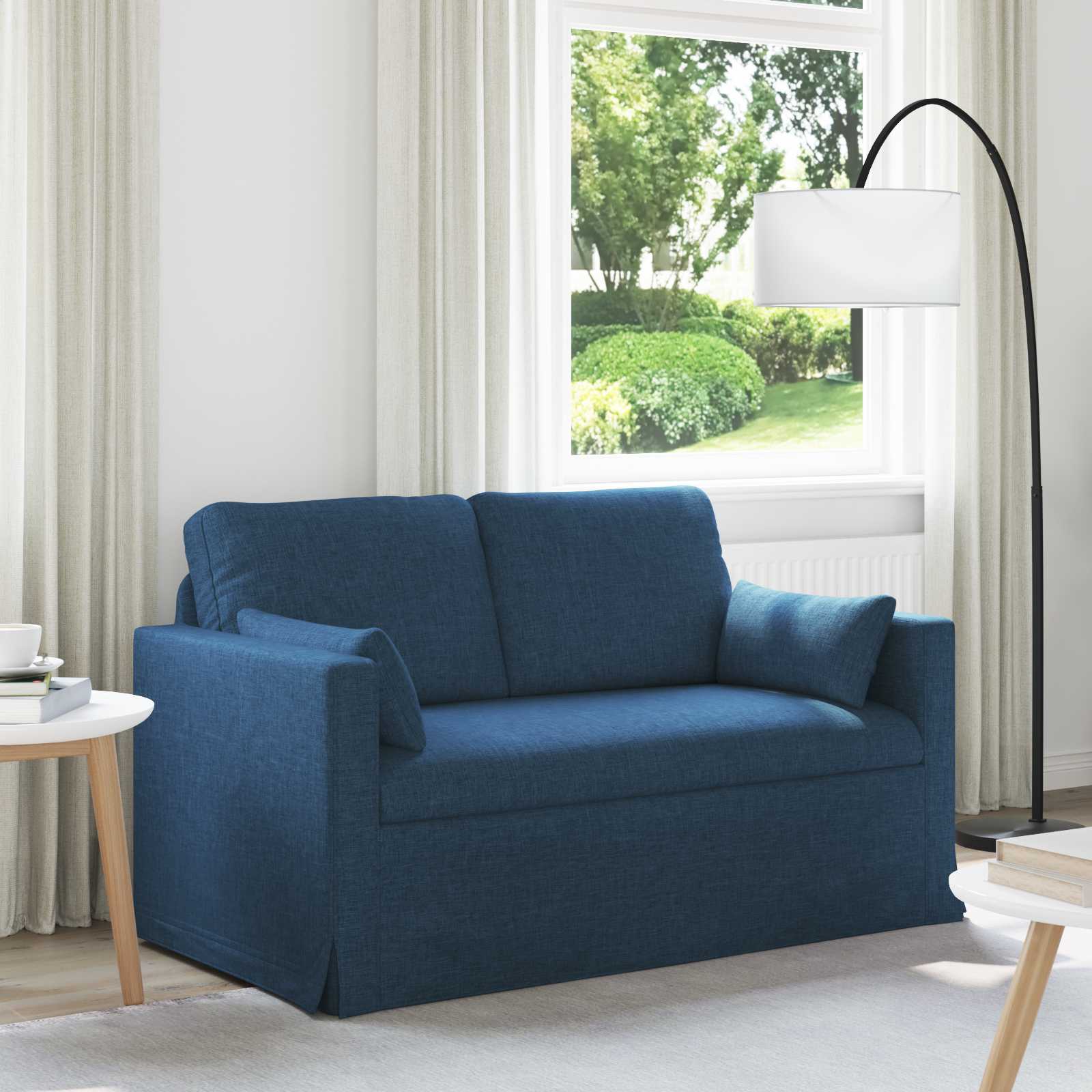 Sofa Blau 139 x 78 x 80 cm Stoff