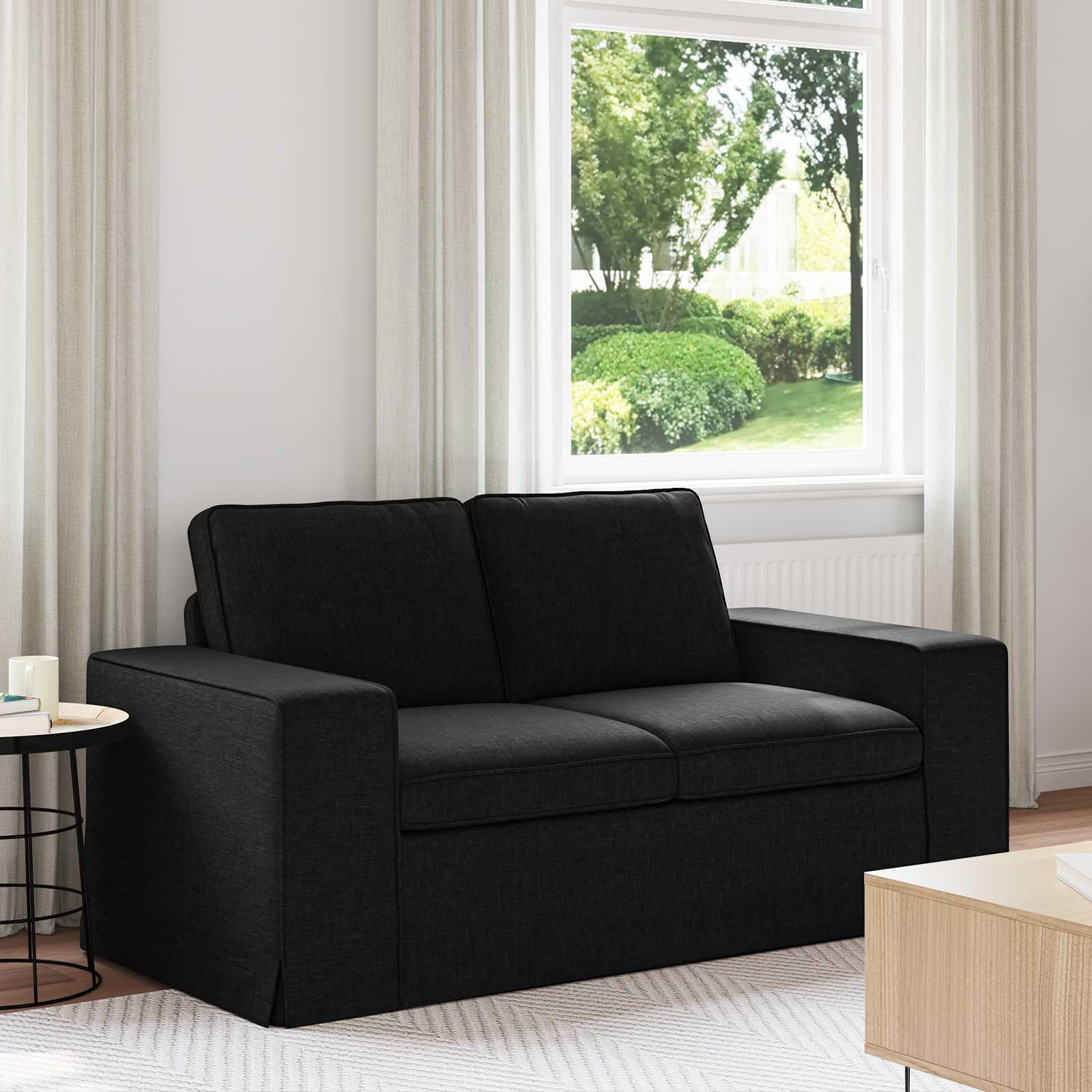 Sofa Schwarz 162 x 80 x 82 cm Stoff