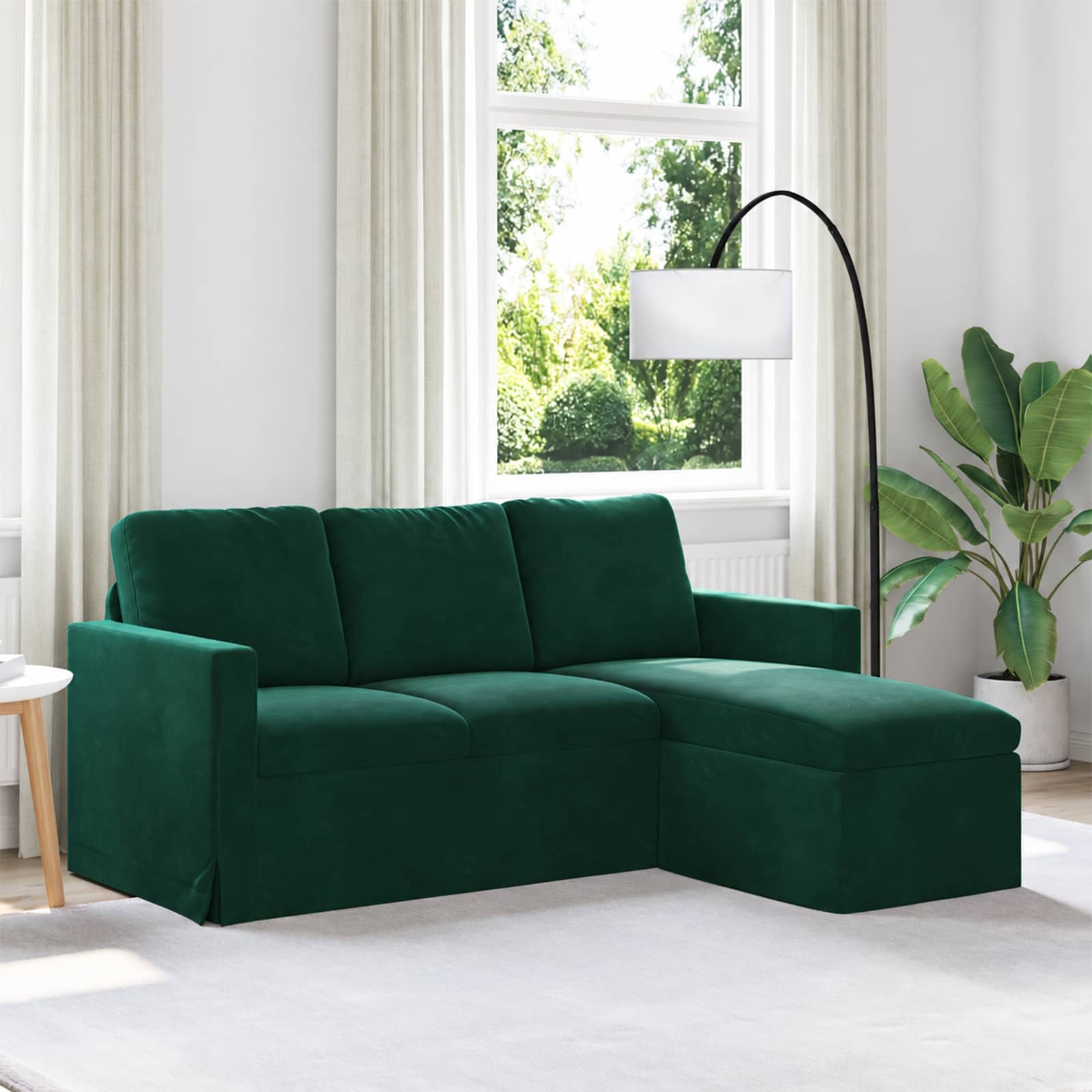 Sofa Dunkelgrün 178 x 134 x 80 cm Samt