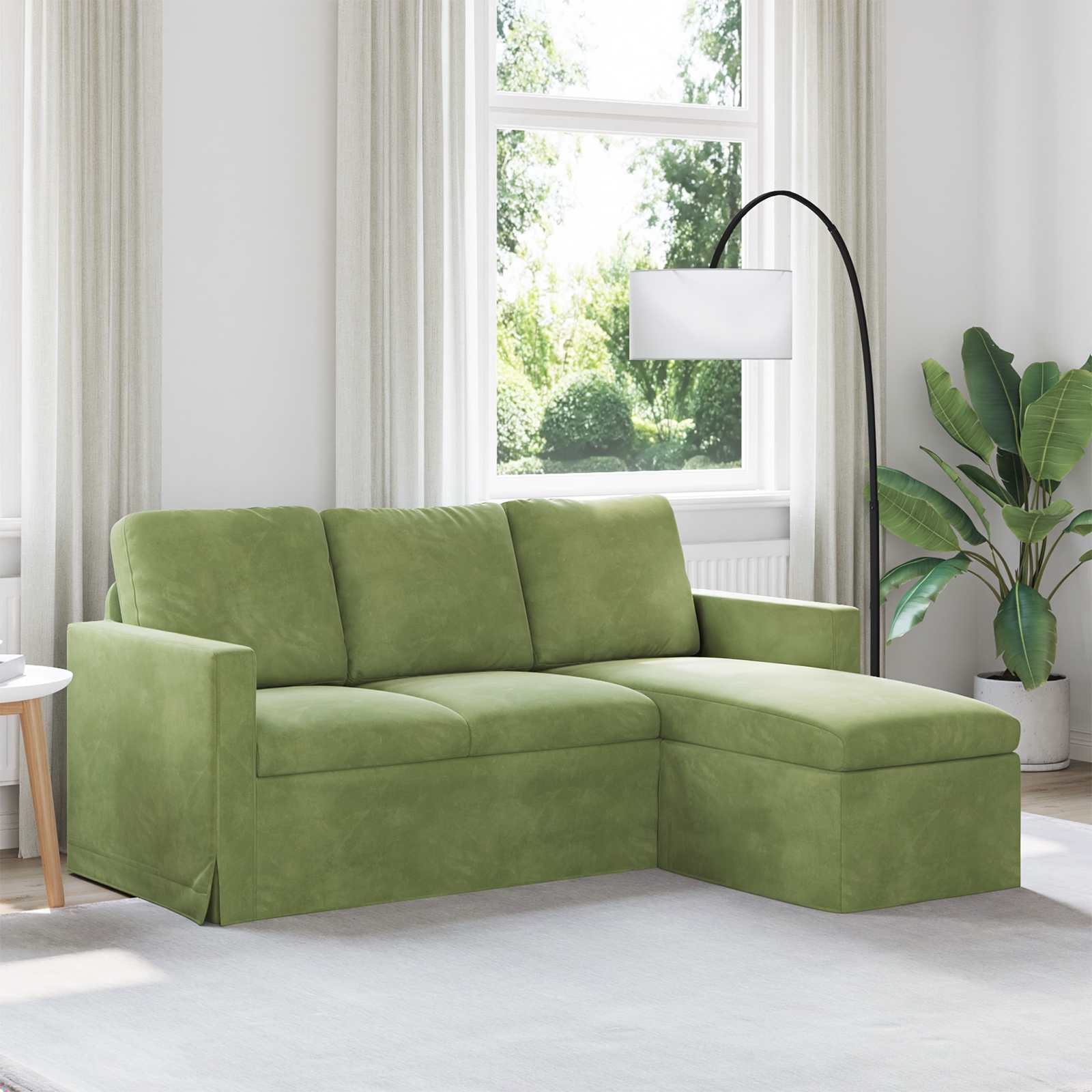 Sofa Hellgrün 178 x 134 x 80 cm Samt