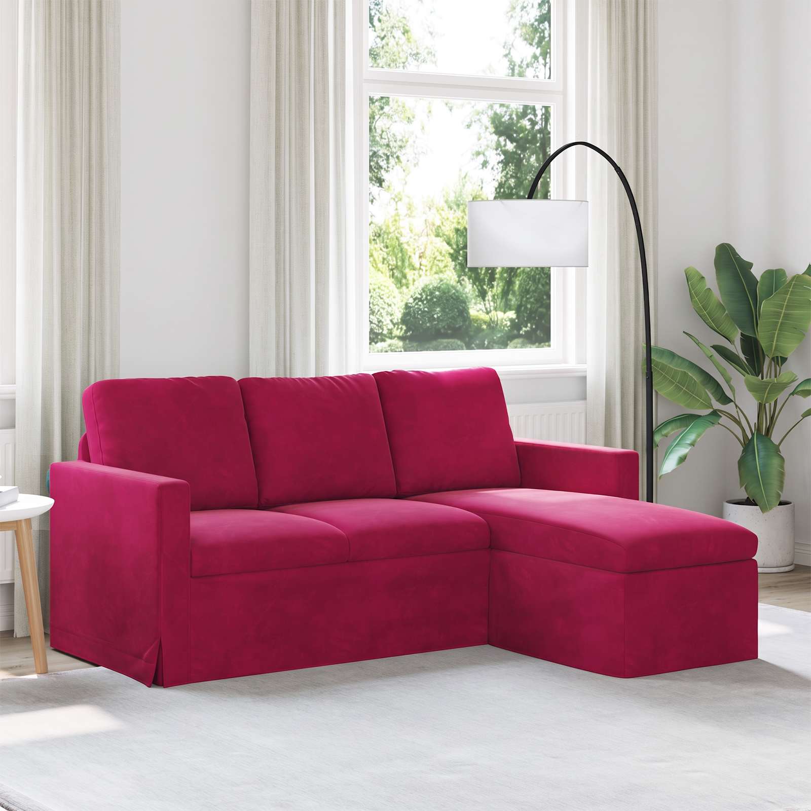 Sofa Weinrot 178 x 134 x 80 cm Samt