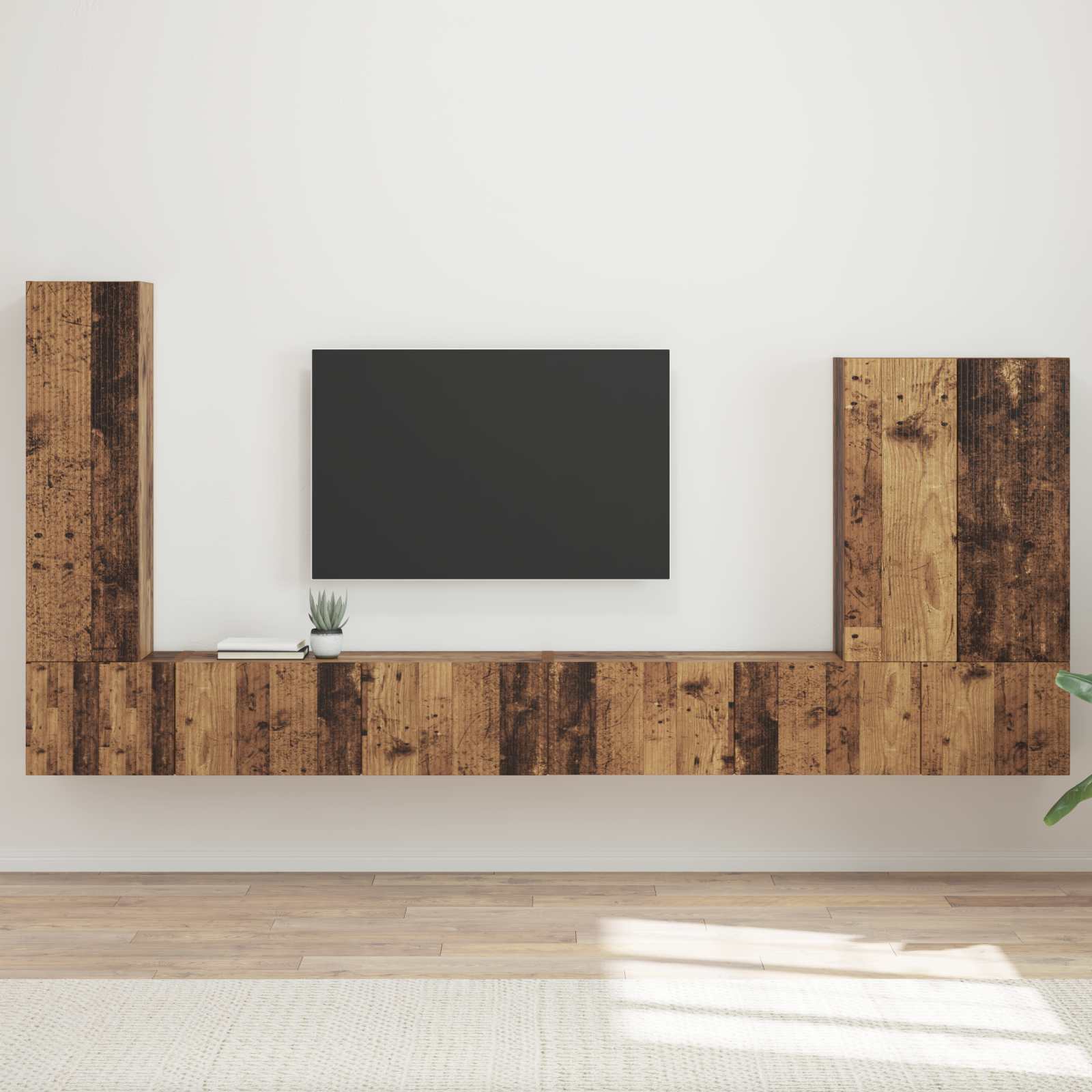 TV-Wandregal-Set 6 stk. Altholz