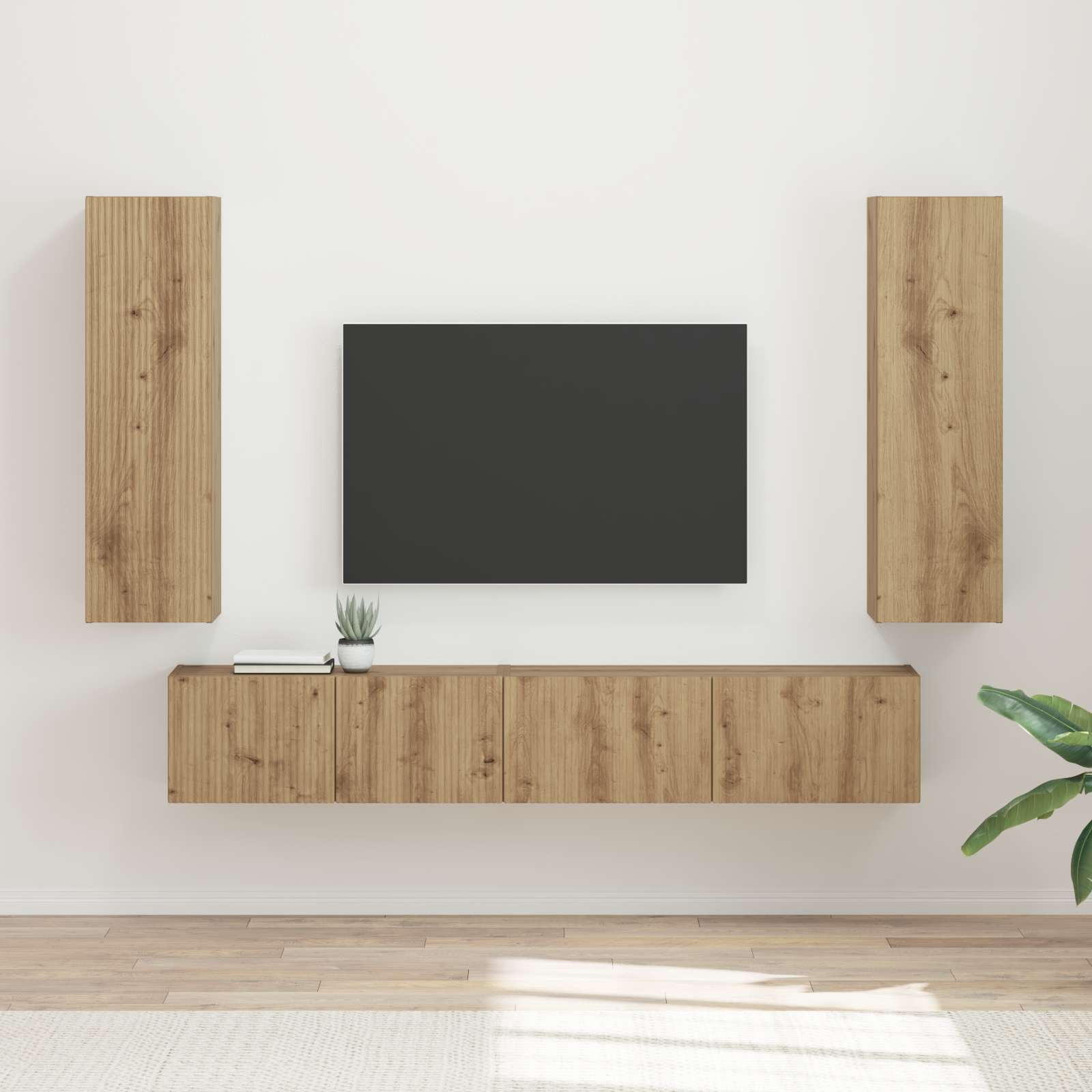 TV-Schrankset 3 stk. Artisan-Eiche Holzwerkstoff