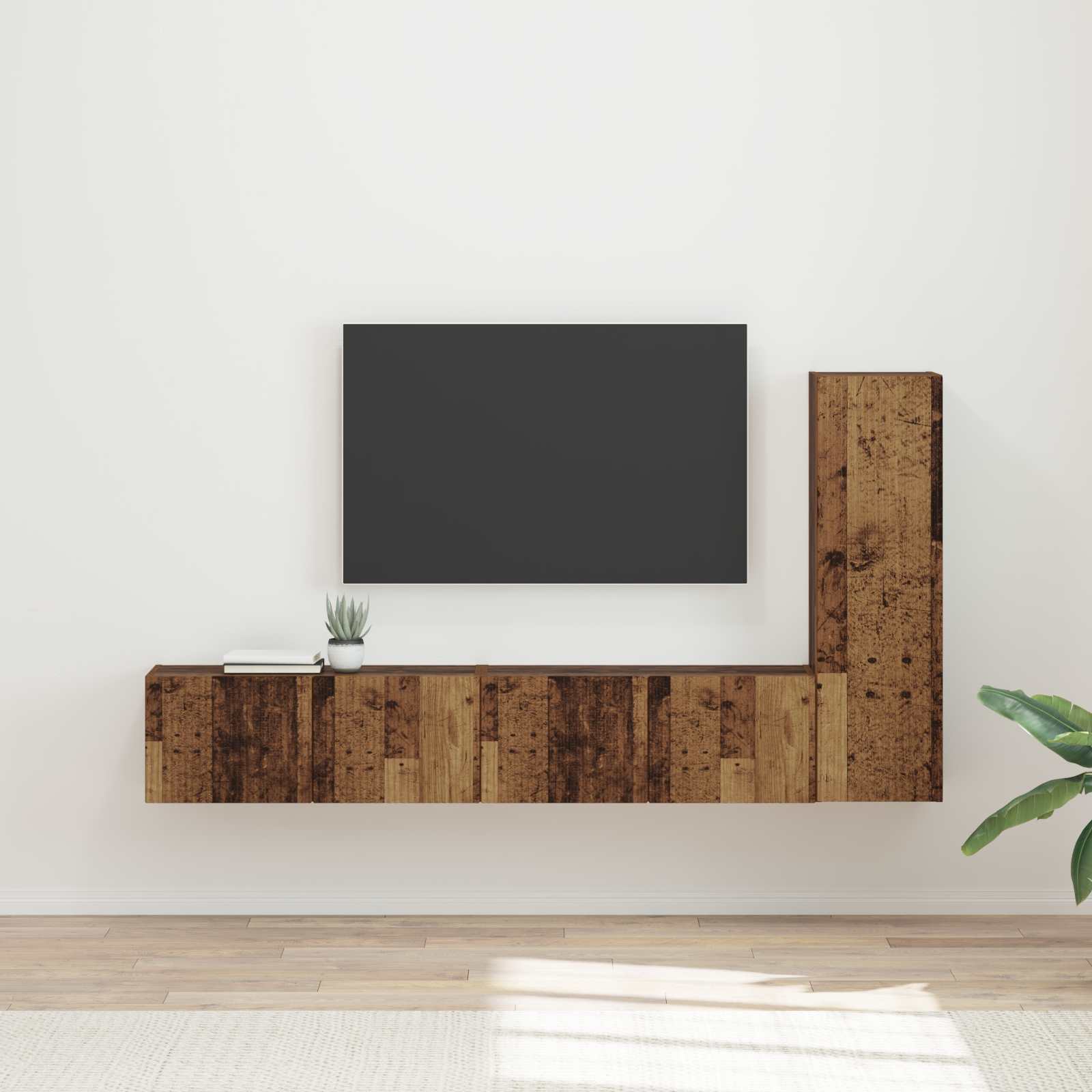 TV-Schrankset 3 stk. Altholz Holzwerkstoff