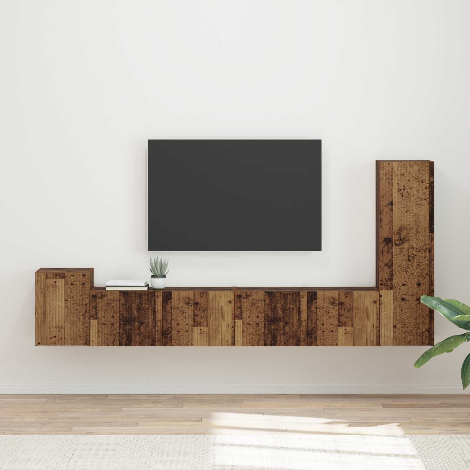 TV-Schrankset 3 stk. Altholz Holzwerkstoff