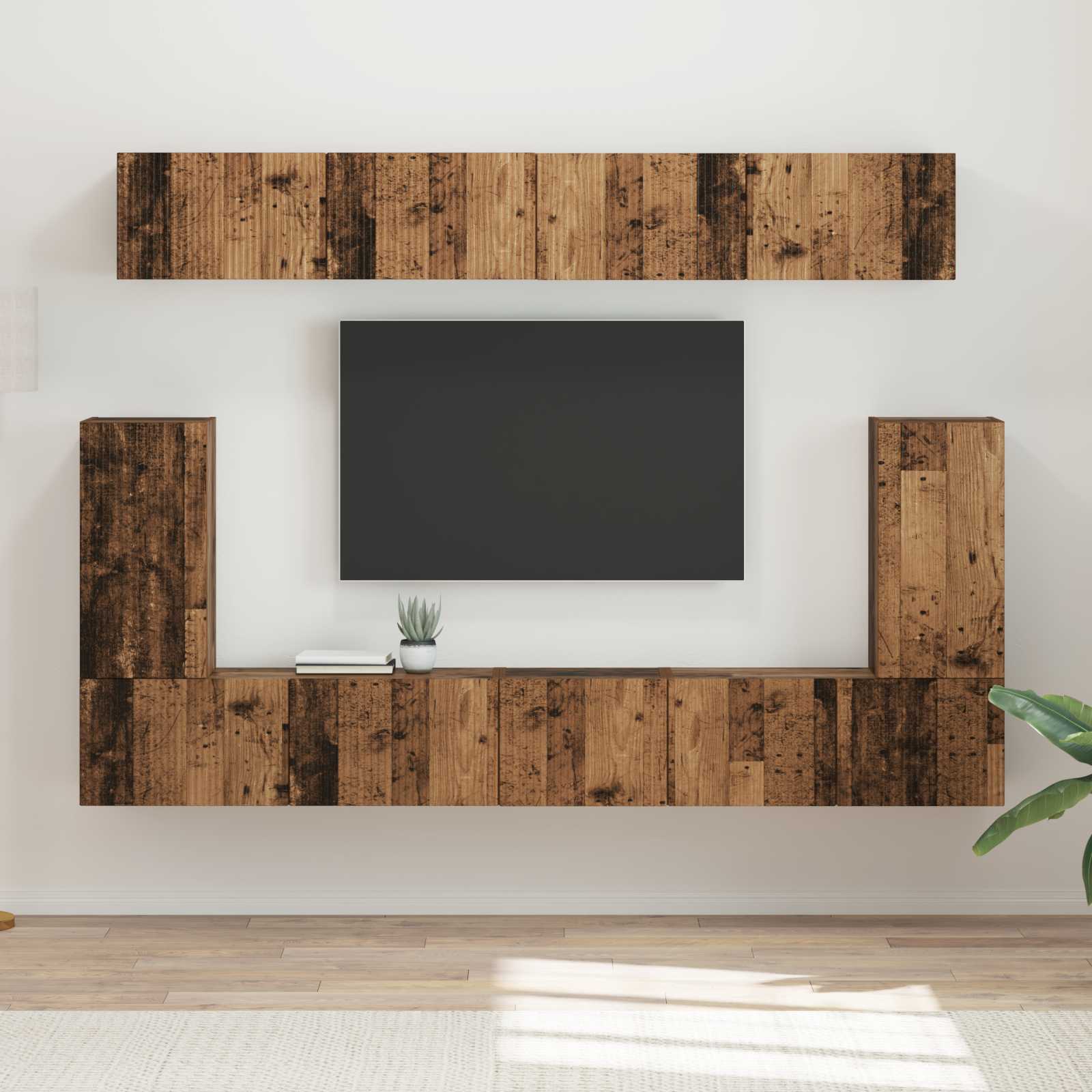 TV-Schrankset 5 stk. Altholz Holzwerkstoff