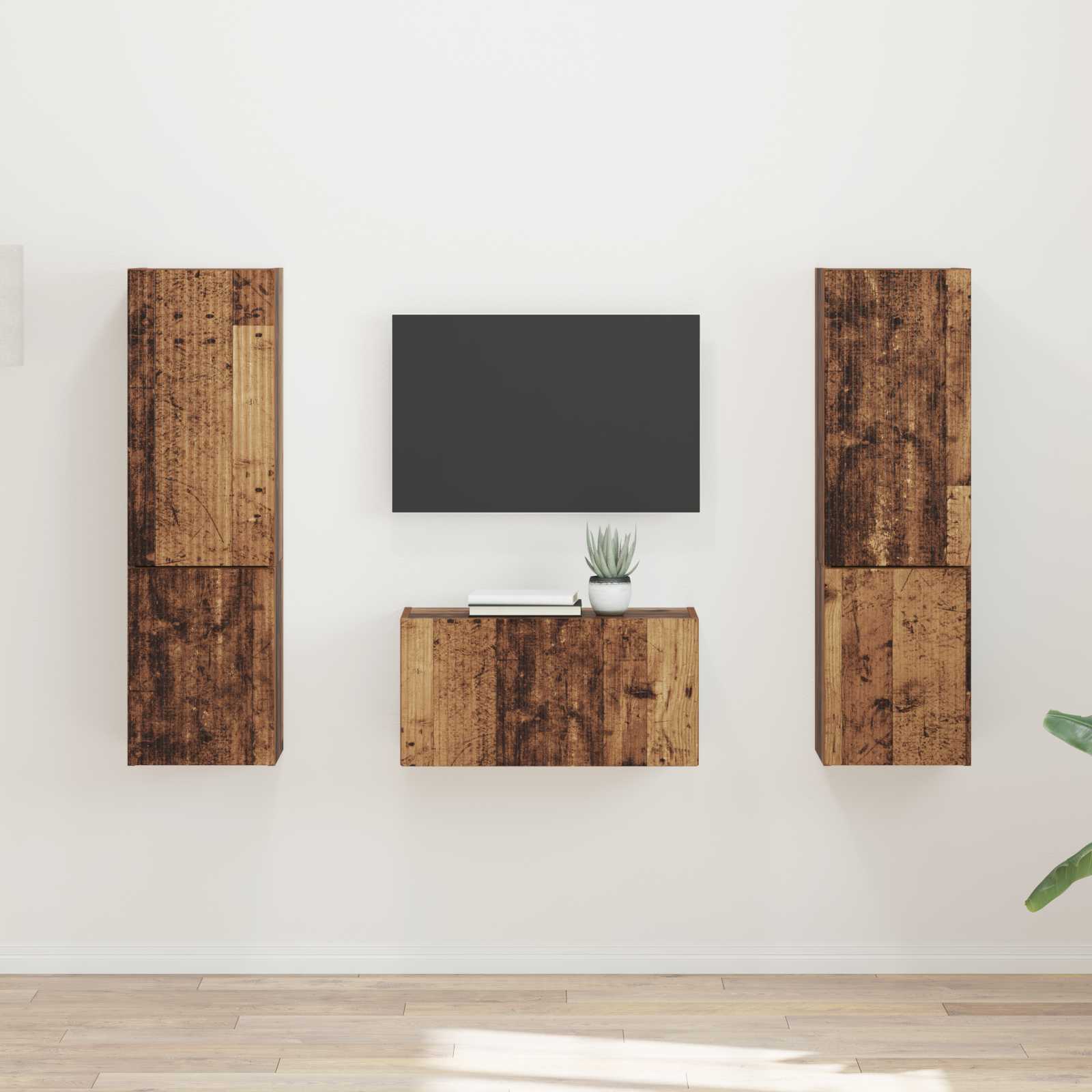 TV-Schrankset 5 stk. Altholz Holzwerkstoff