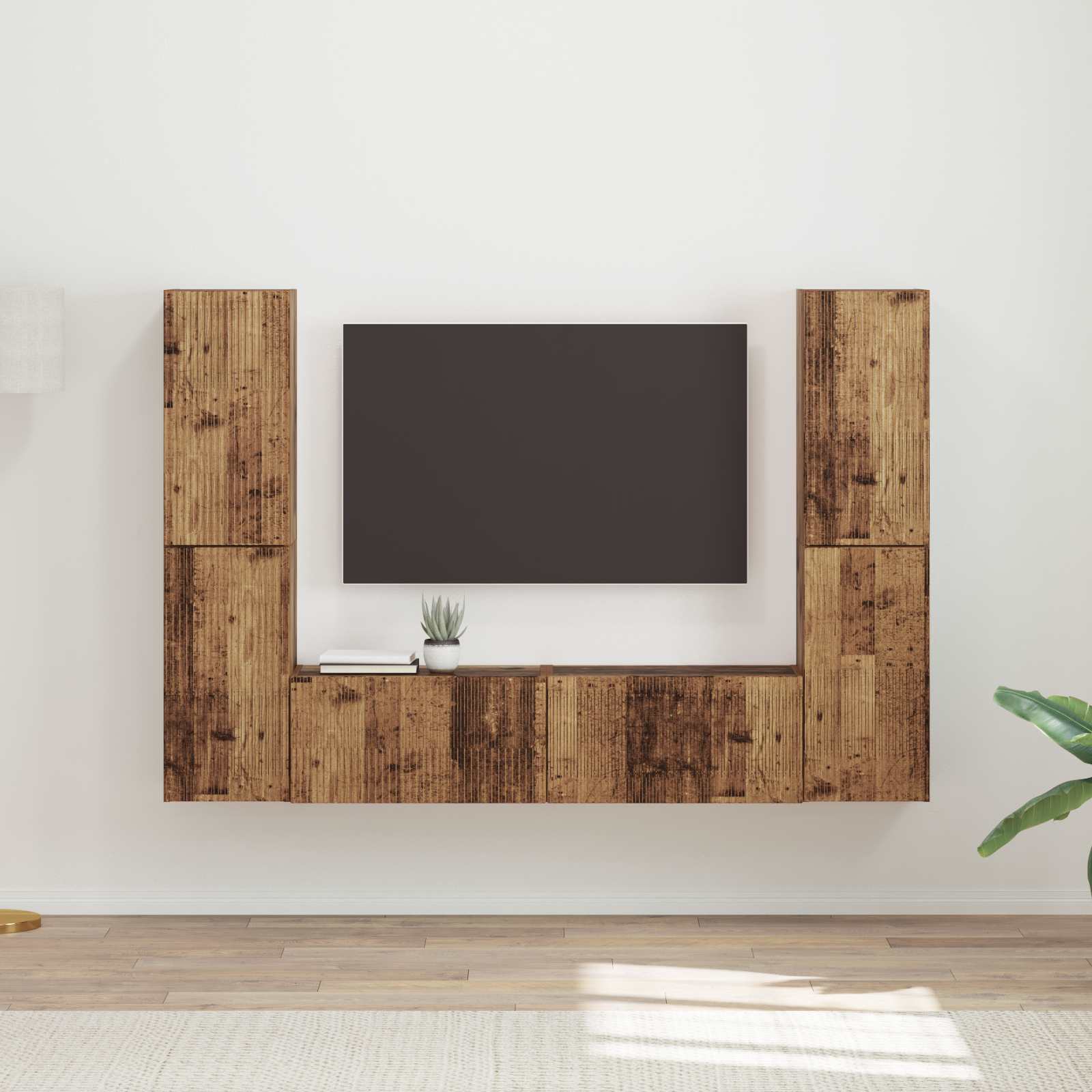 TV-Schrankset 6 stk. Altholz Holzwerkstoff