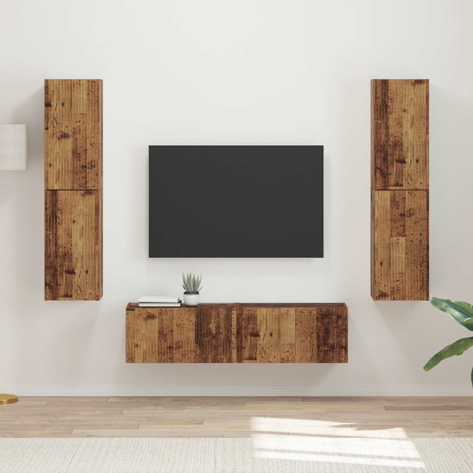 TV-Schrankset 6 stk. Altholz Holzwerkstoff