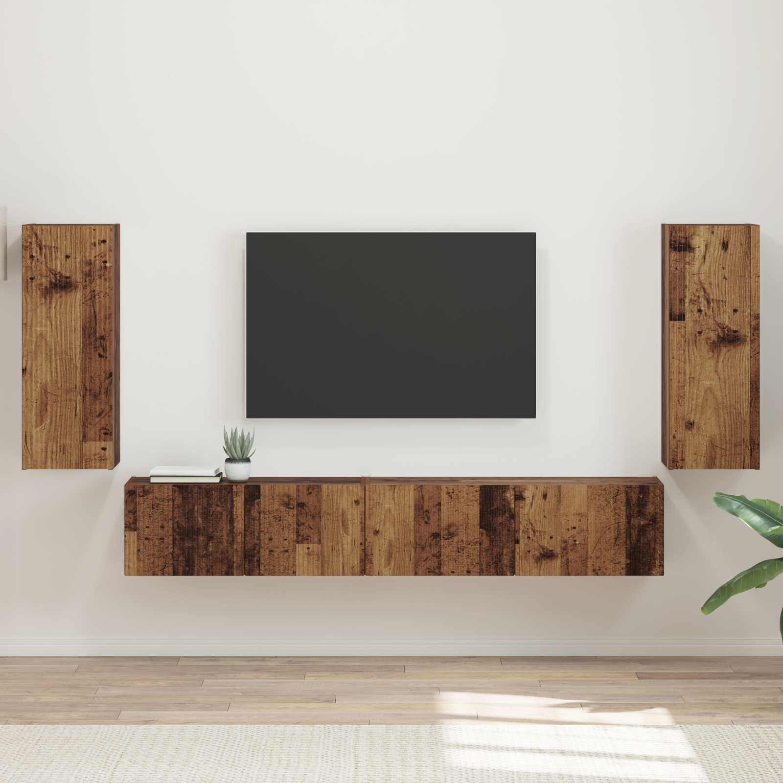TV-Schrankset 4 stk. Altholz Holzwerkstoff