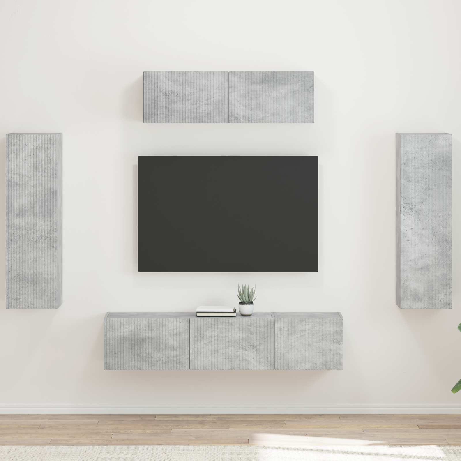 TV-Schränk 5 stk. Betongrau