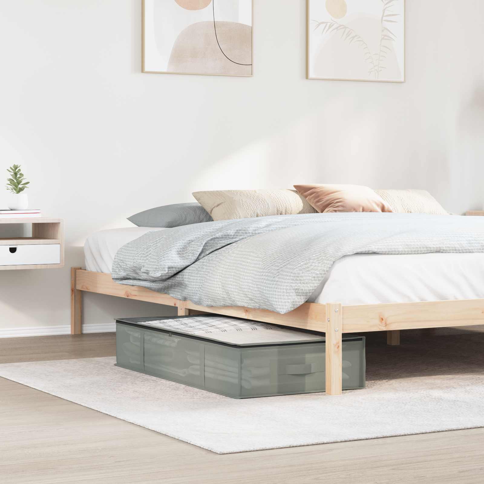 Aufbewahrungsbox mit transparentem Oberfenster 2 stk. 90 l Grau