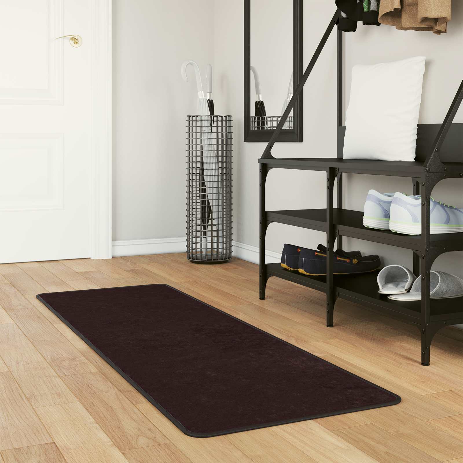 Teppichläufer MARSA Anthrazit 50 x 150 cm Polyester und PVC