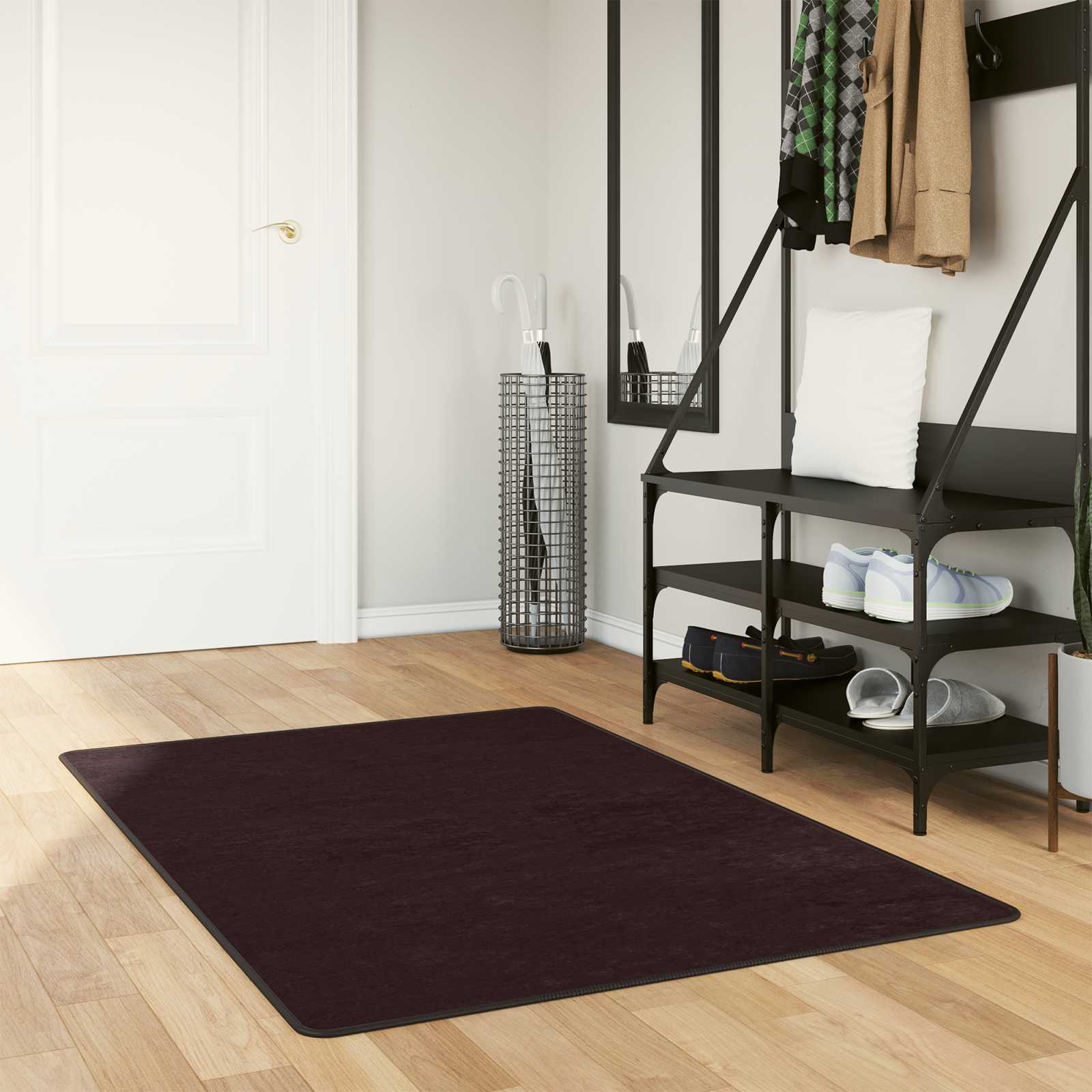 Teppichläufer MARSA Anthrazit 80 x 100 cm Polyester und PVC