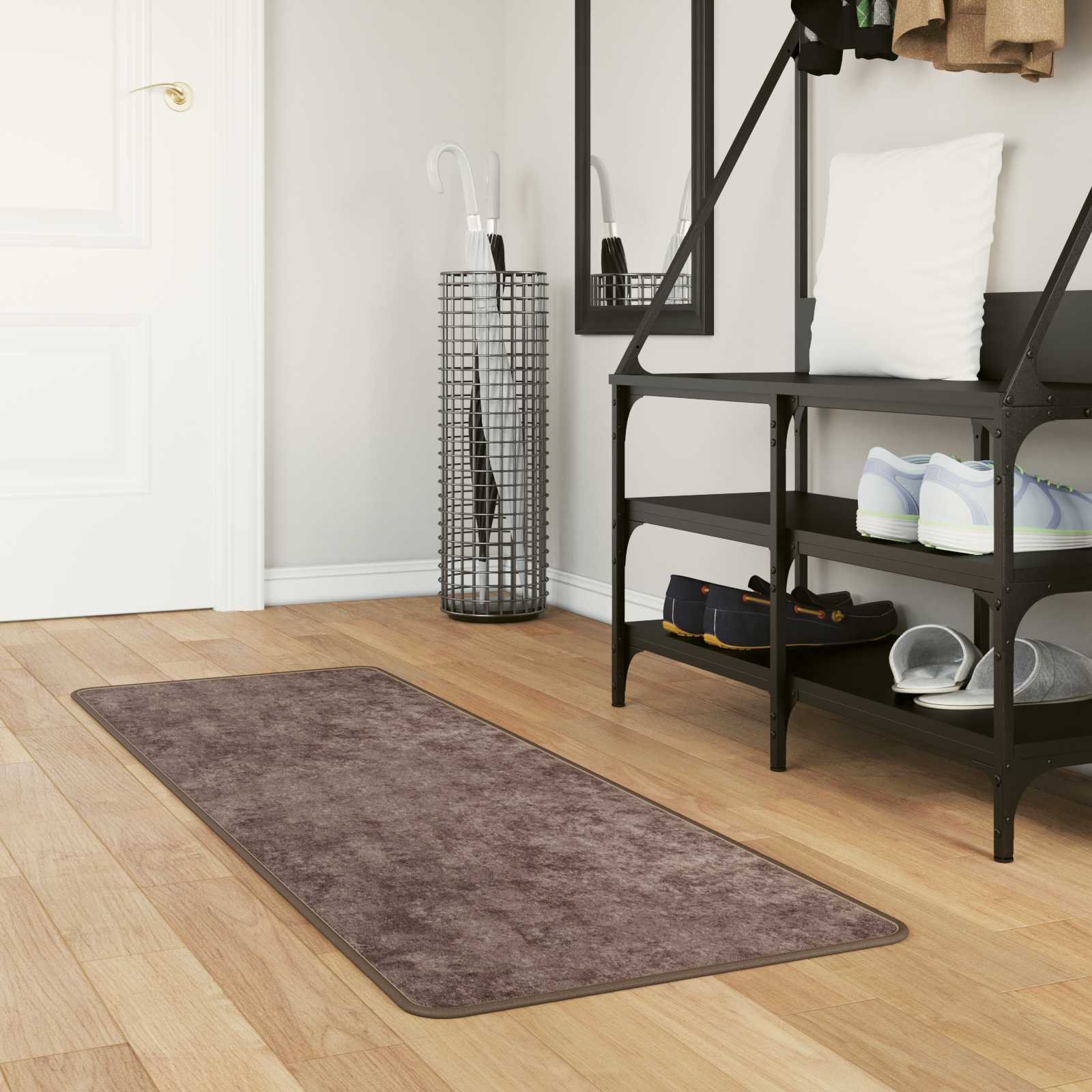 Teppichläufer MARSA Grau 50 x 150 cm Polyester und PVC