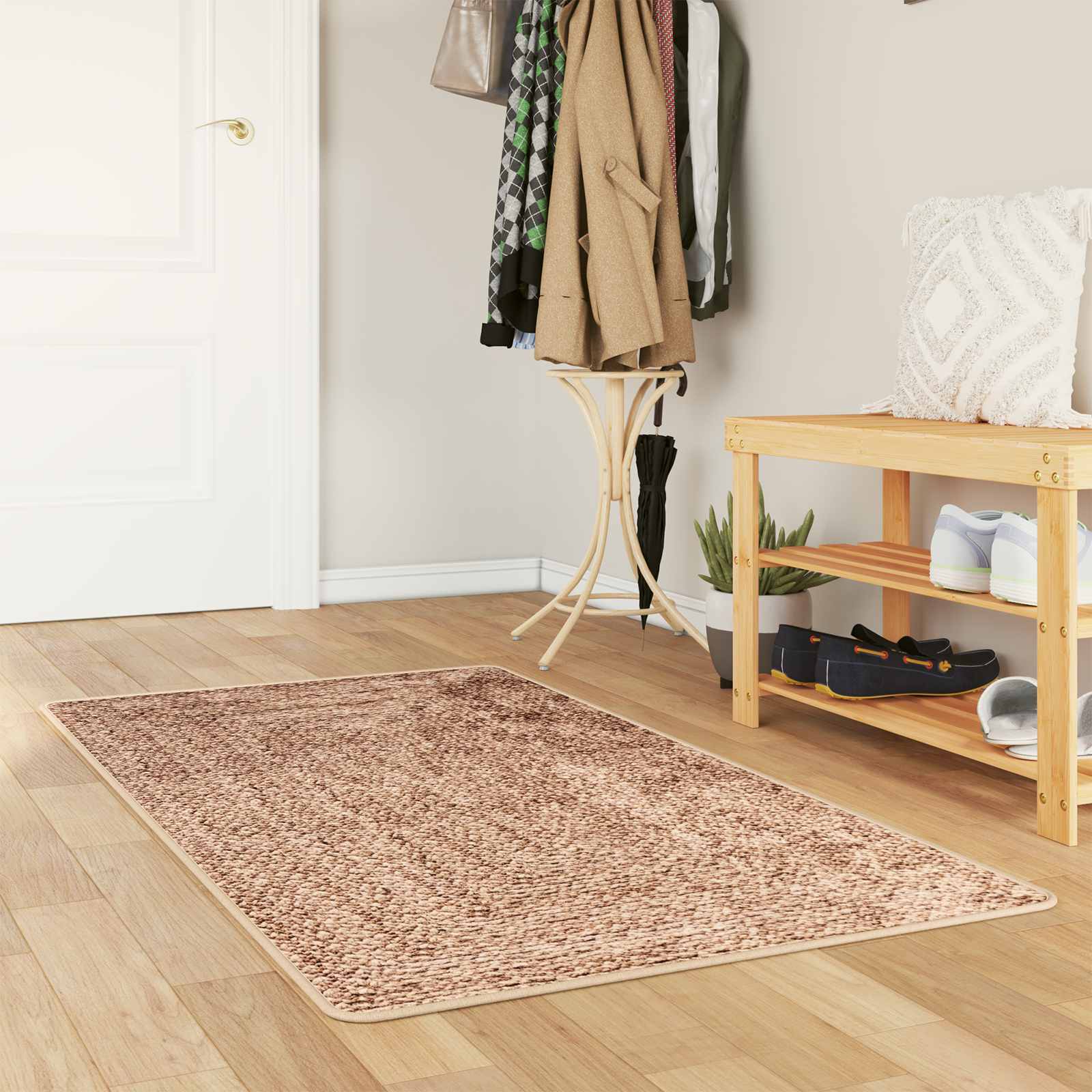 Teppichläufer MARSA Gelb 80 x 100 cm Polyester und PVC
