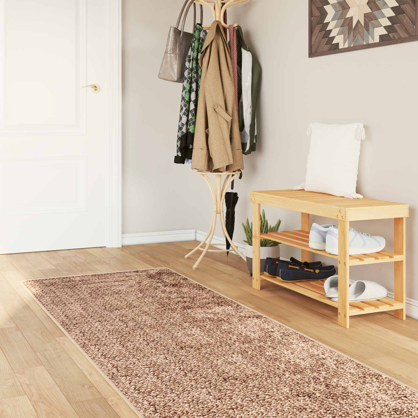 Teppichläufer MARSA Gelb 100 x 450 cm Polyester und PVC