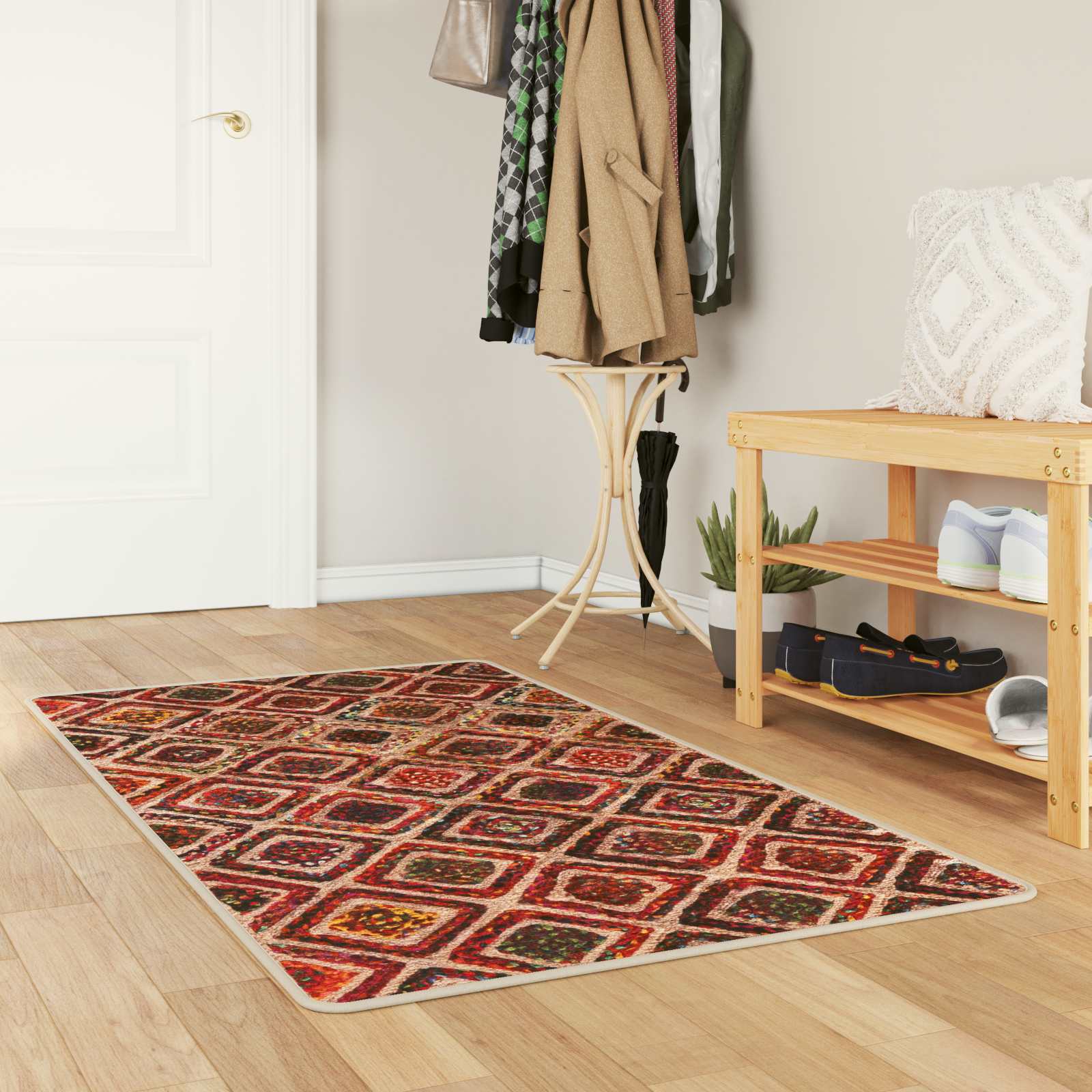 Teppichläufer MARSA Mehrfarbig 100 x 200 cm Polyester und PVC